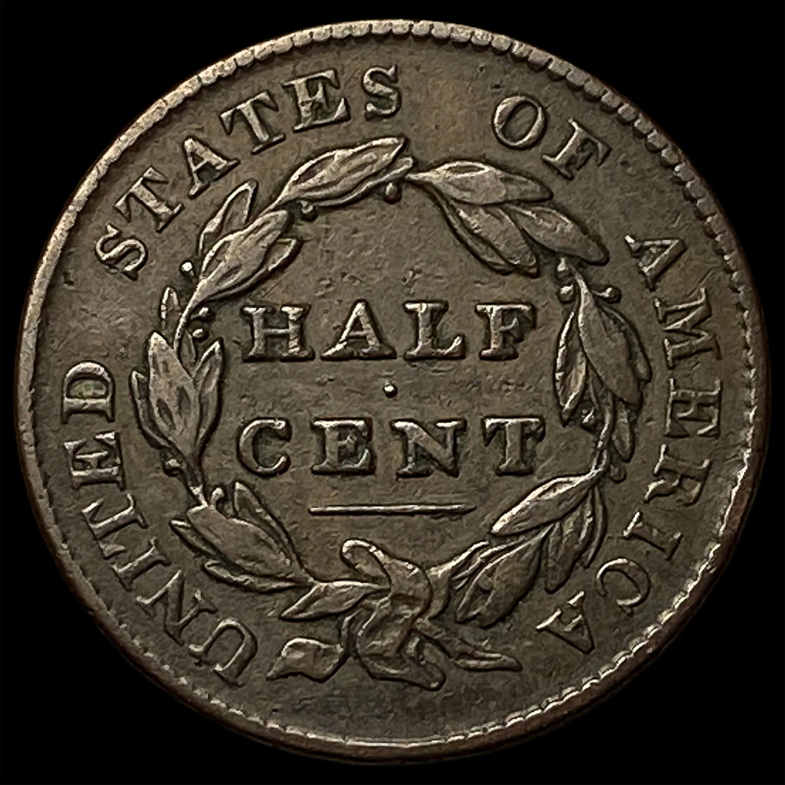 1828 Copper Half Cent UNCIRCULATED - 2