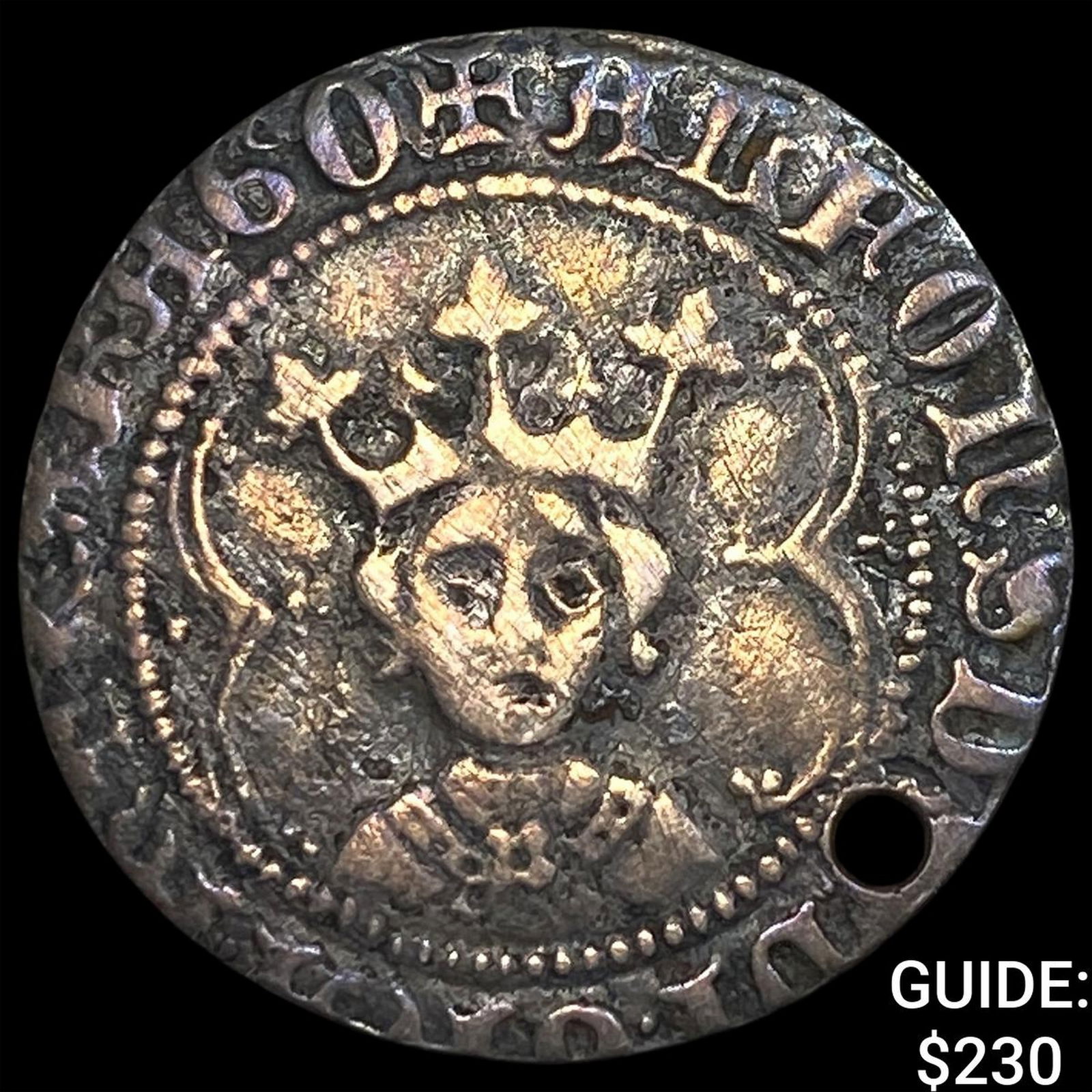 Medieval Spain Alfonso V of Aragon 1416-1458 Silver Real NEARLY UNCIRCULATED (1 of 2)