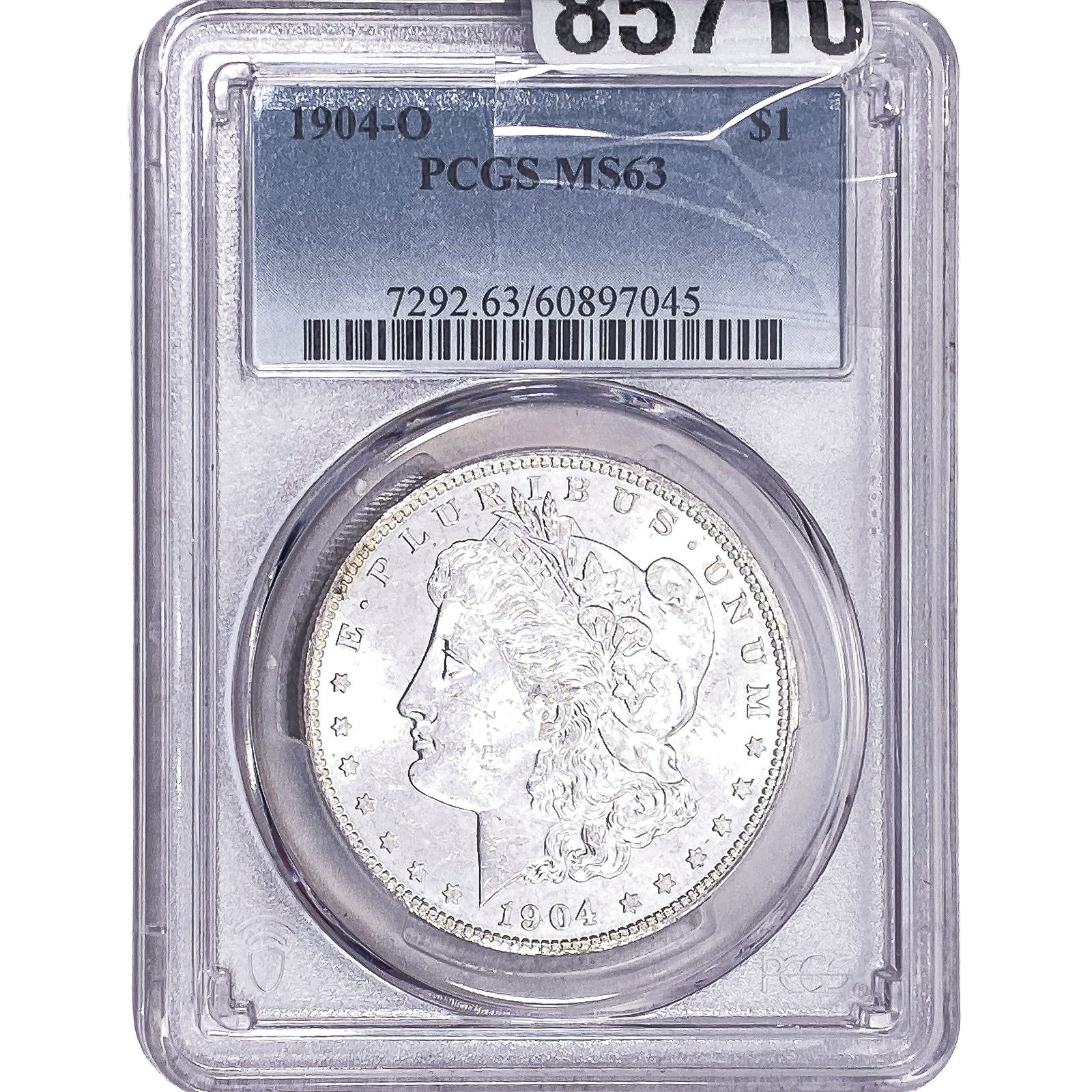 1904-O Morgan Silver Dollar PCGS MS63: 1904-O Morgan Silver Dollar PCGS MS63