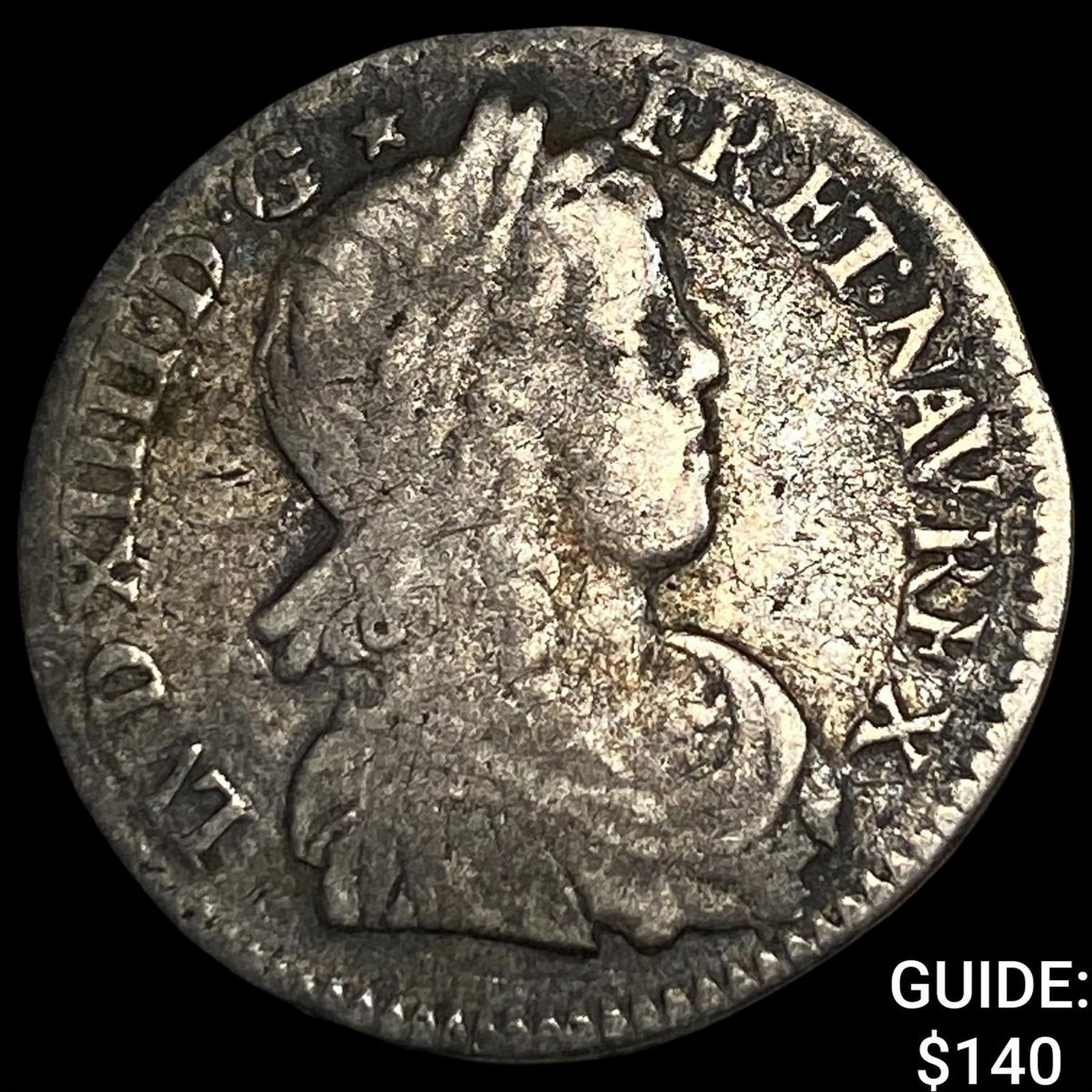 1652-A France Louis XIV Silver 1/12 Ecu NEARLY UNCIRCULATED: 1652-A France Louis XIV Silver 1/12 Ecu NEARLY UNCIRCULATED