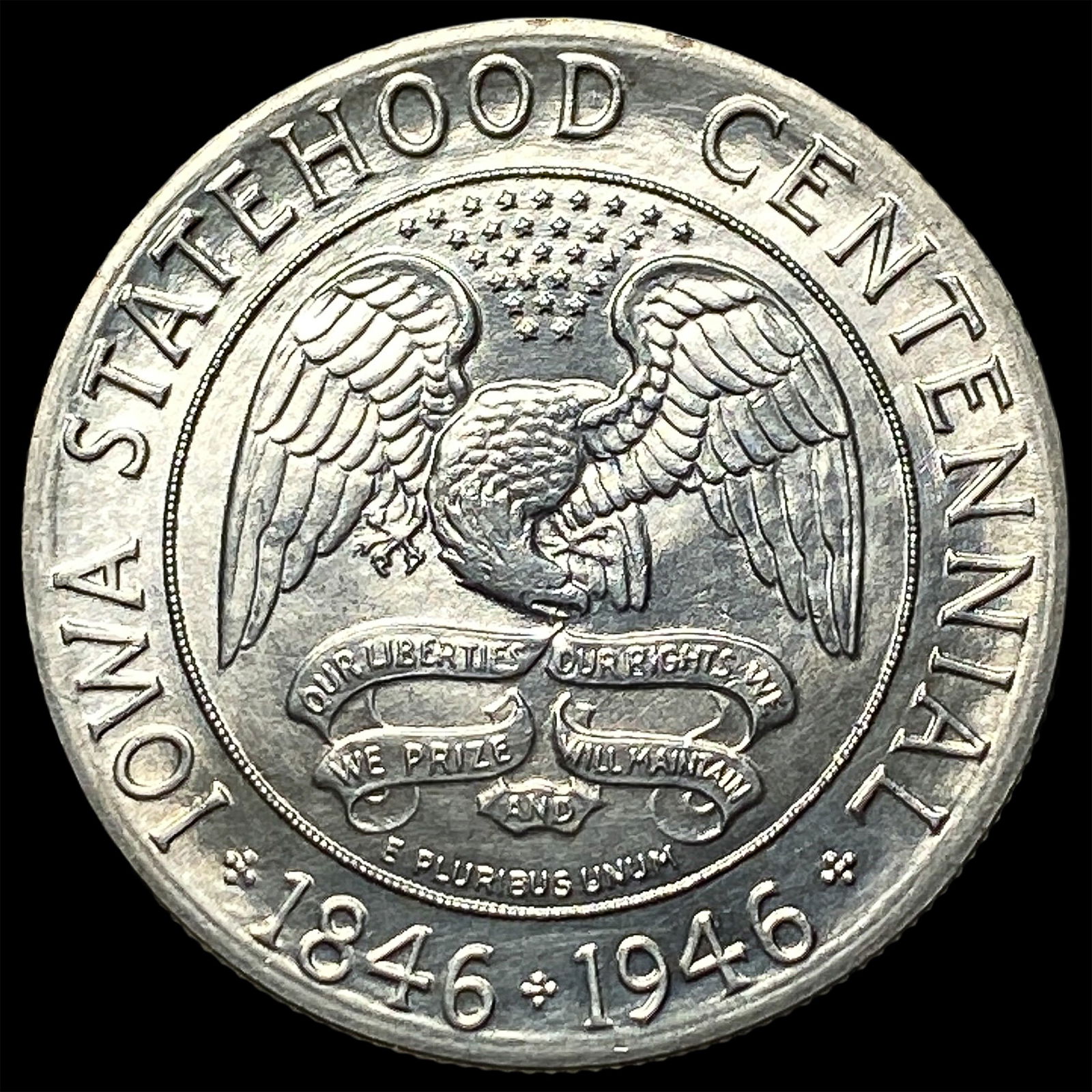 1946 Silver Iowa Centennial Half Dollar UNCIRCULATED: 1946 Silver Iowa Centennial Half Dollar UNCIRCULATED
