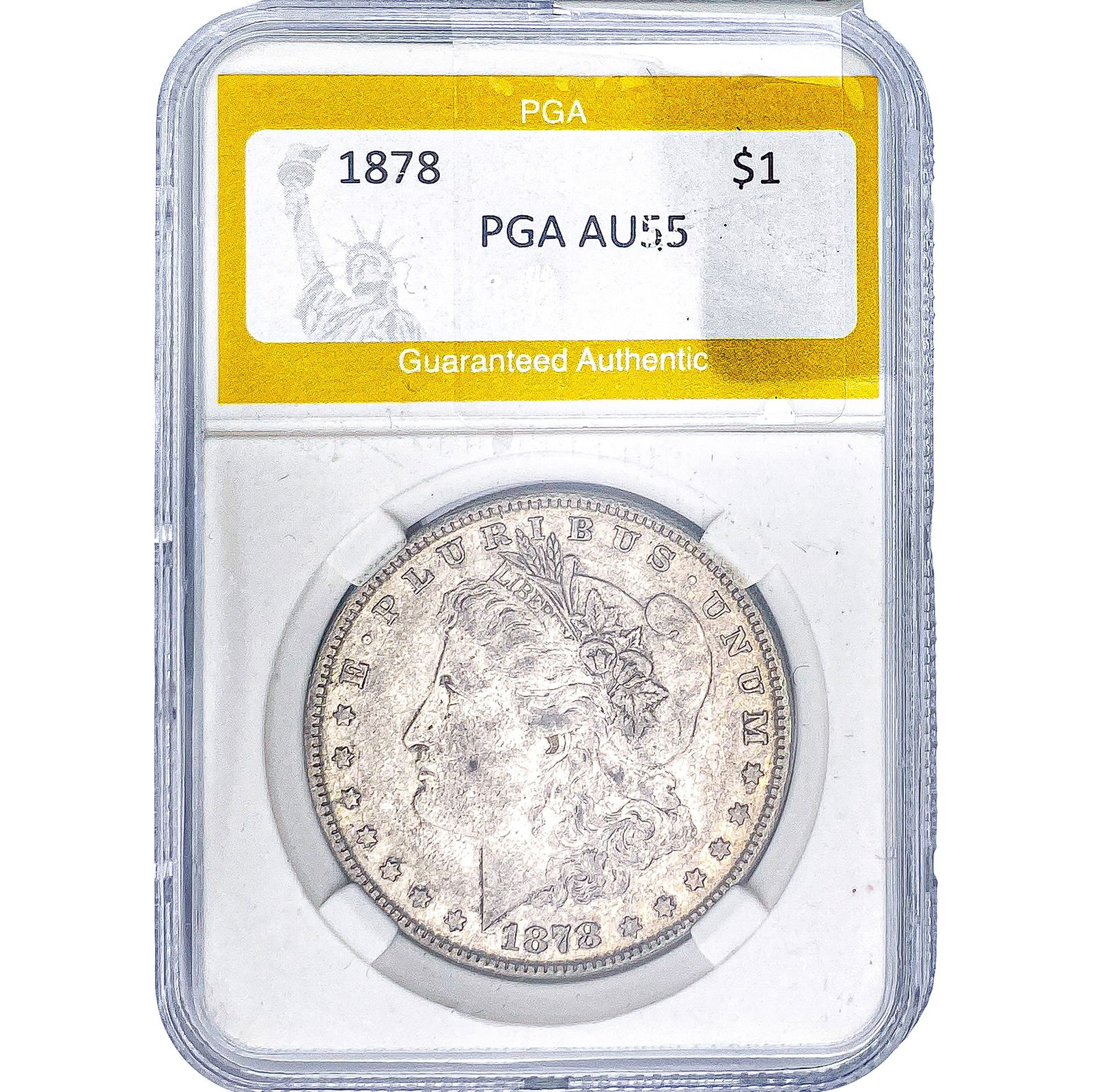 1878 Morgan Silver Dollar PGA AU55 (1 of 2)