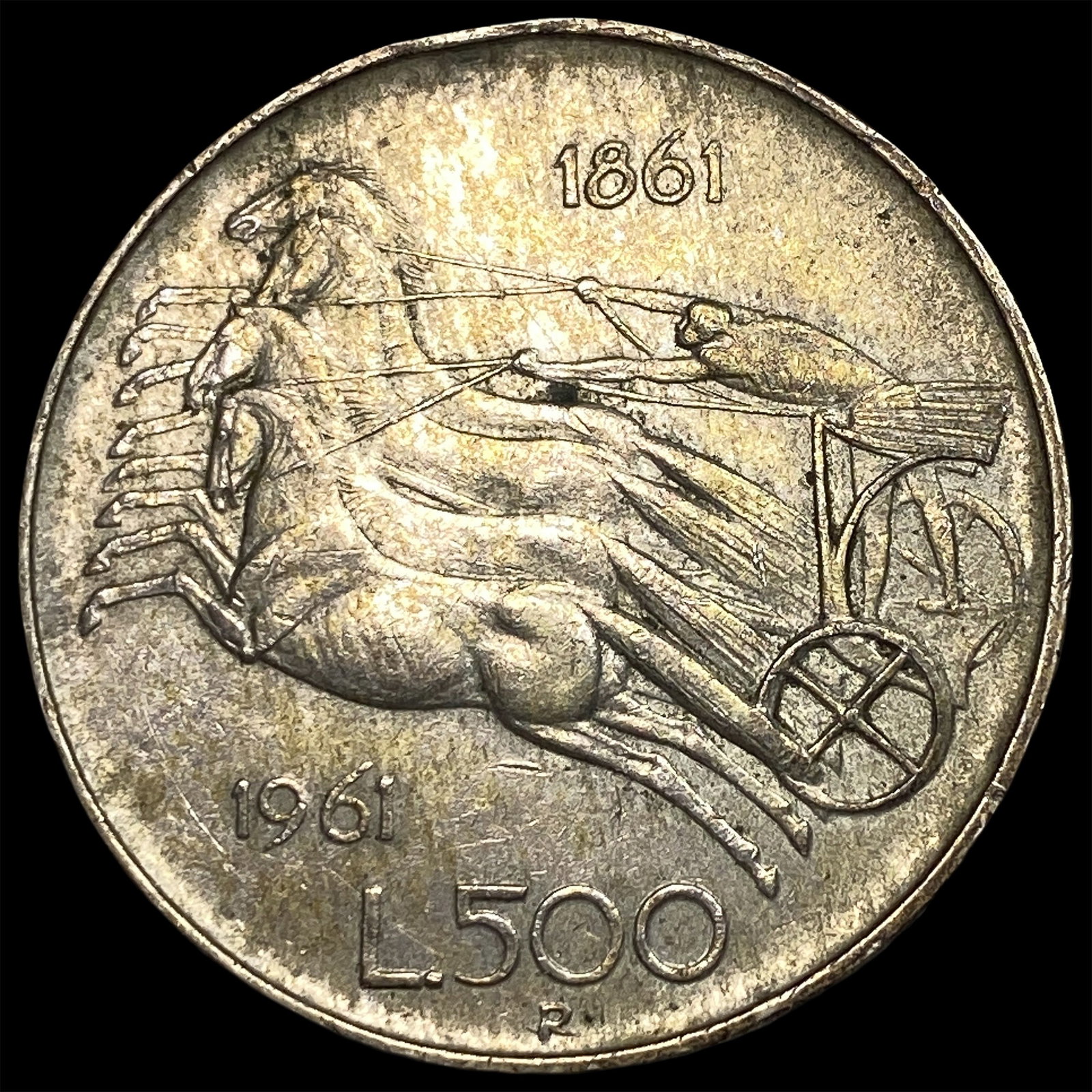 1961 Italy Silver 500 Lire NEARLY UNCIRCULATED (1 of 2)