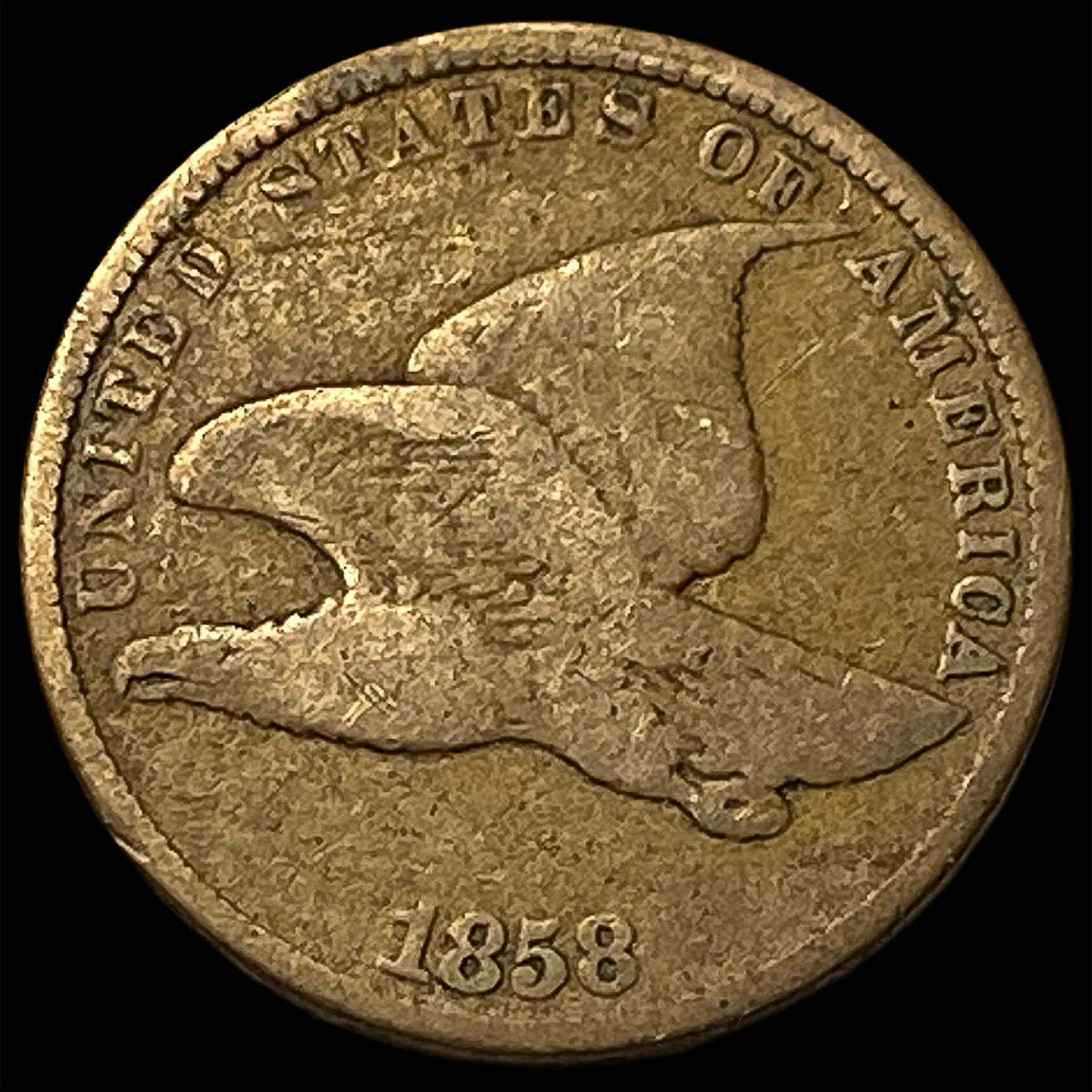 1858 Flying Eagle Cent NICELY CIRCULATED: 1858 Flying Eagle Cent NICELY CIRCULATED