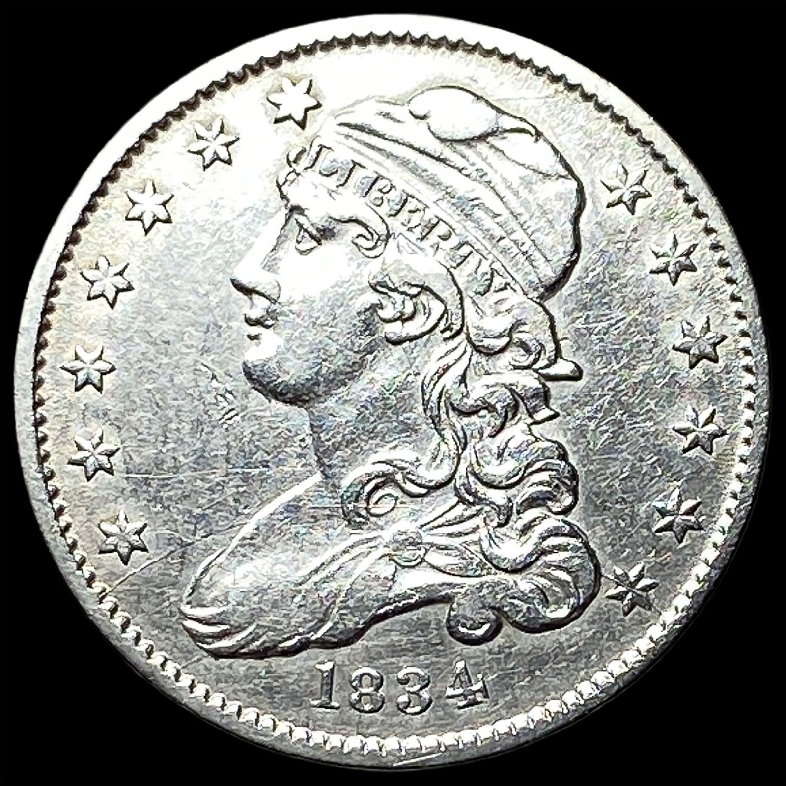 1834 Capped Bust Quarter NEARLY UNCIRCULATED: 1834 Capped Bust Quarter NEARLY UNCIRCULATED
