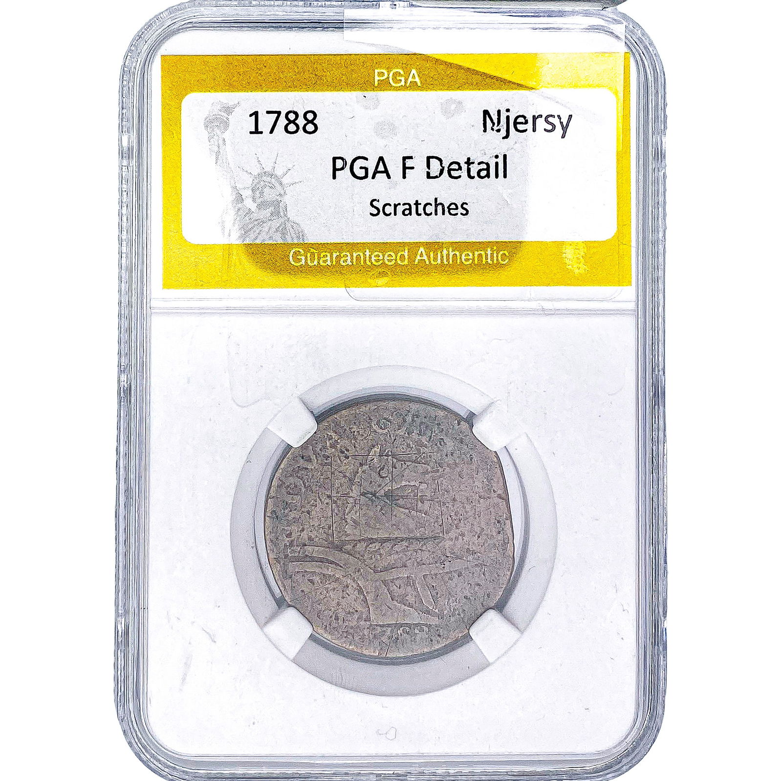 1788 New Jersey Copper PGA F Detail Scratches: 1788 New Jersey Copper PGA F Detail Scratches