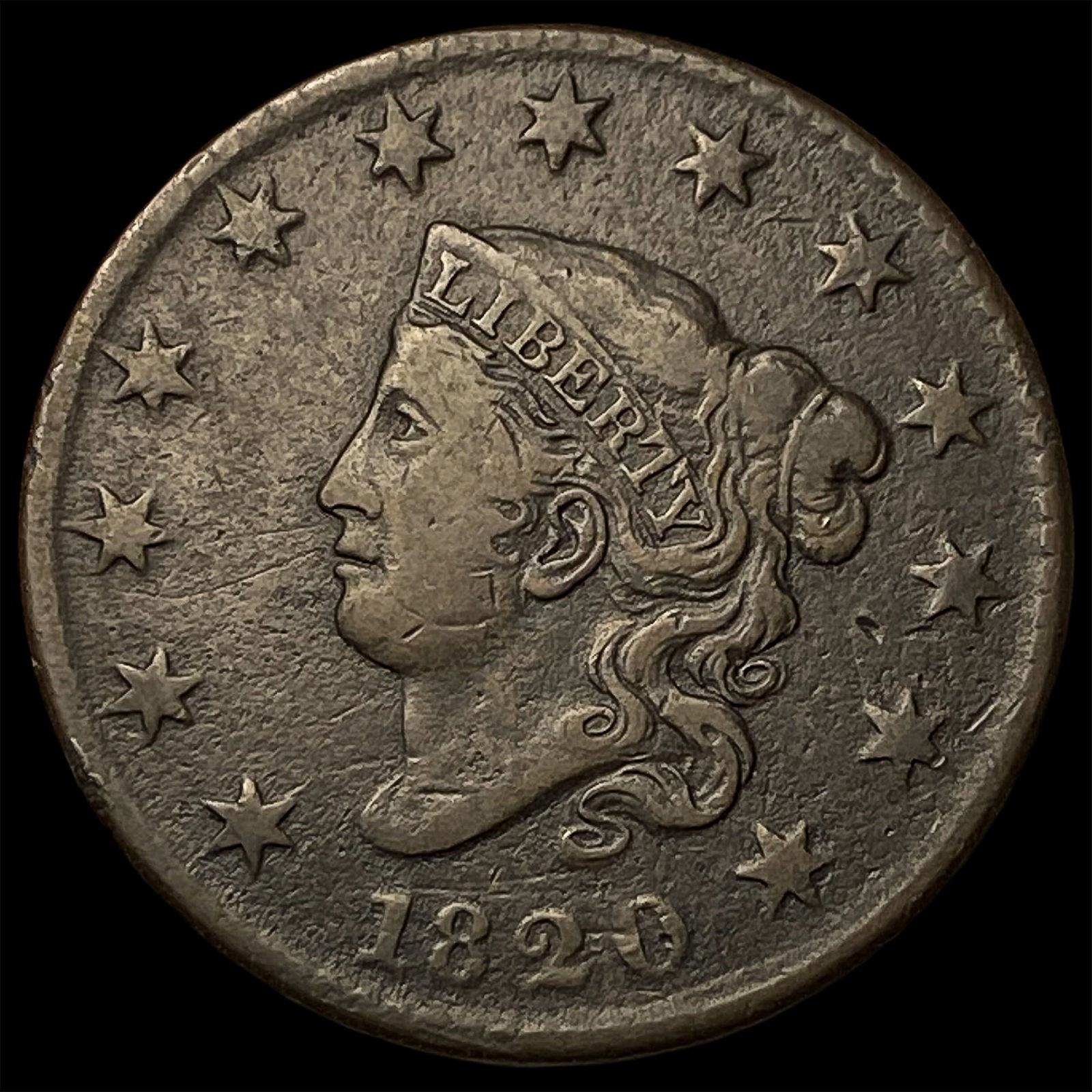 1820 Coronet Head Large Cent NEARLY UNCIRCULATED (1 of 2)
