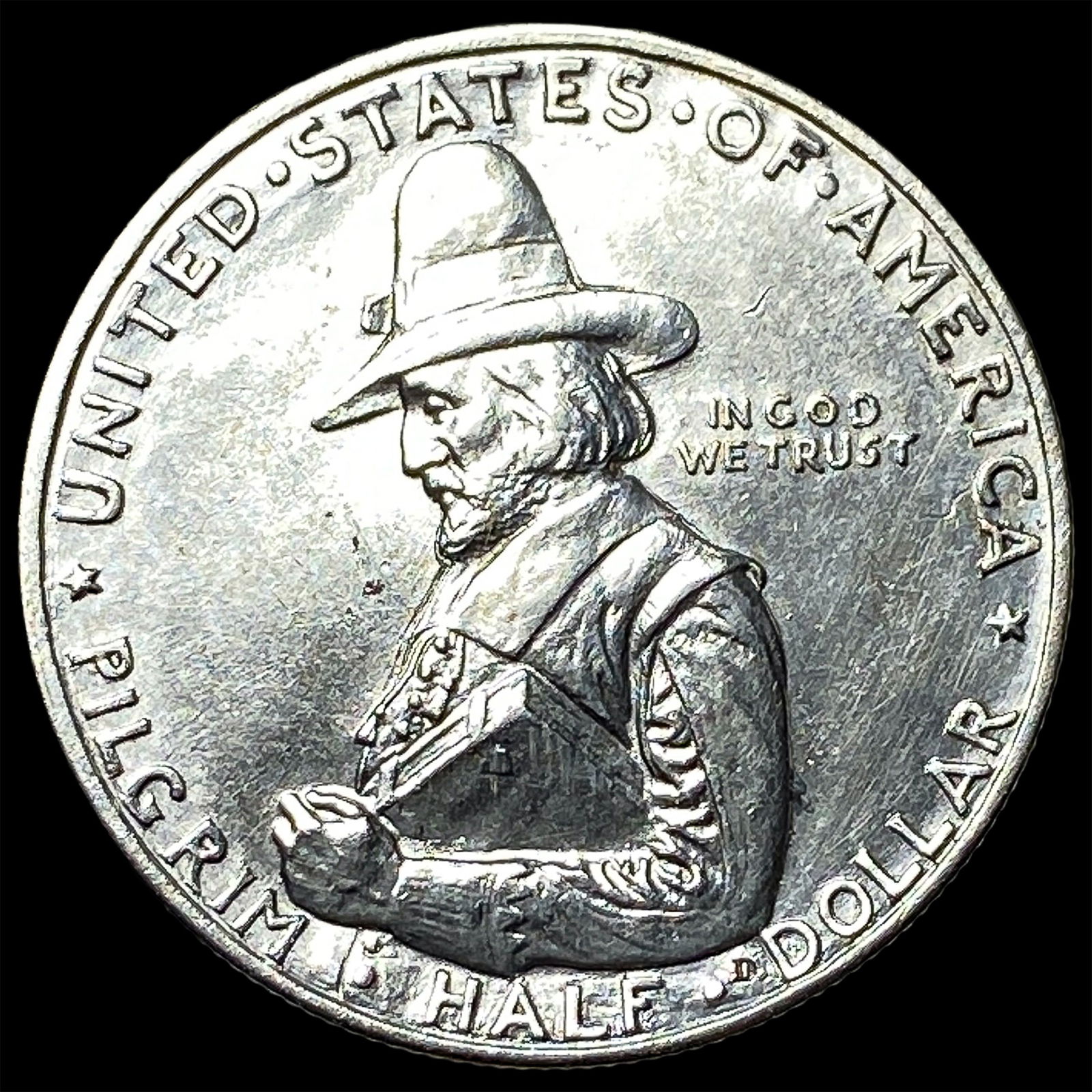 1920 Silver Pilgrim Tercentenary Half Dollar GEM BU: 1920 Silver Pilgrim Tercentenary Half Dollar GEM BU