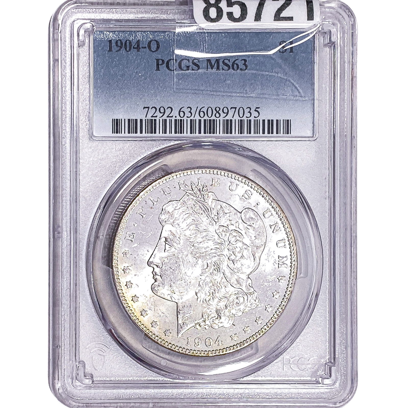 1904-O Morgan Silver Dollar PCGS MS63: 1904-O Morgan Silver Dollar PCGS MS63