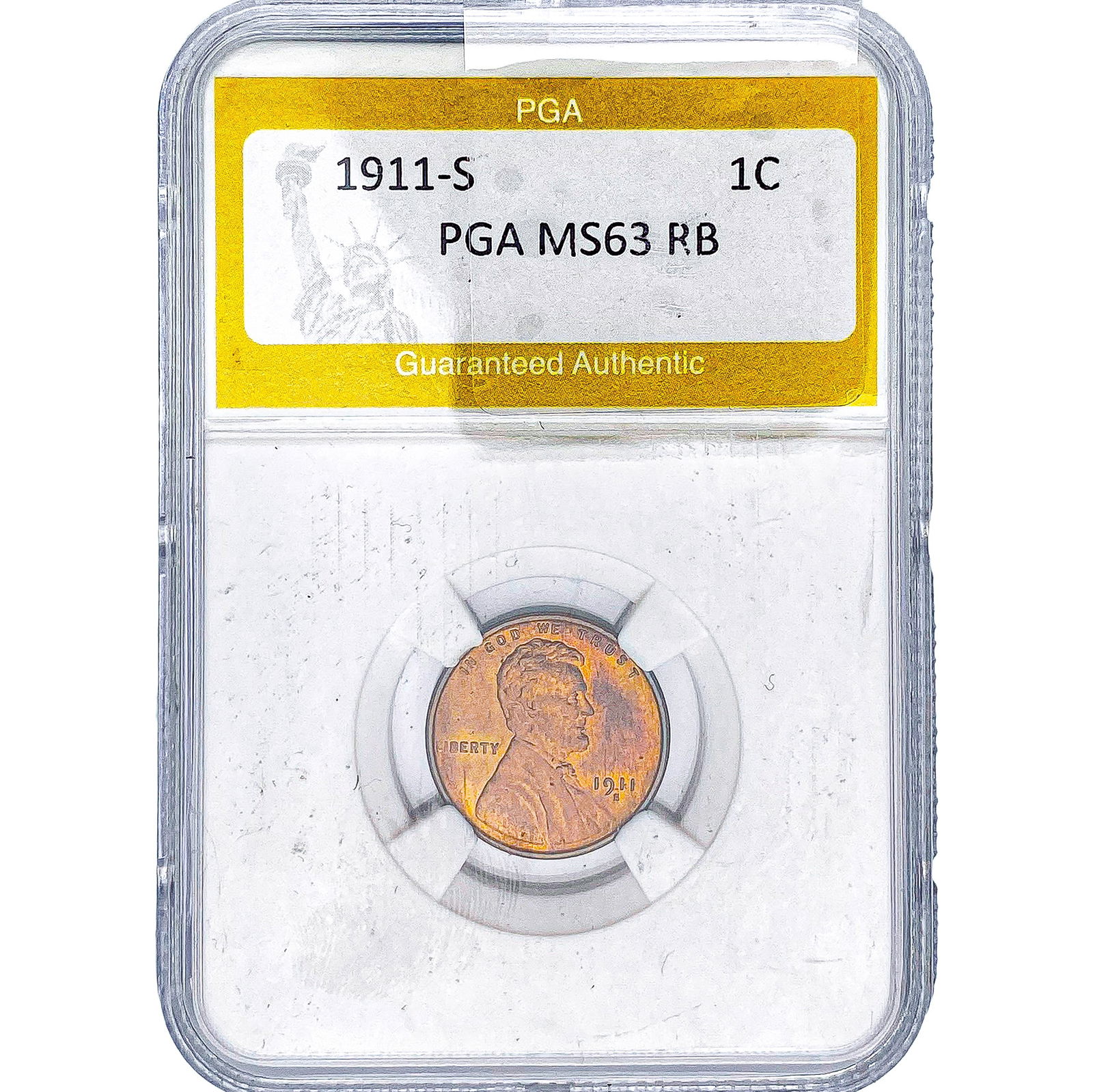 1911-S Wheat Cent PGA MS63 RB (1 of 2)