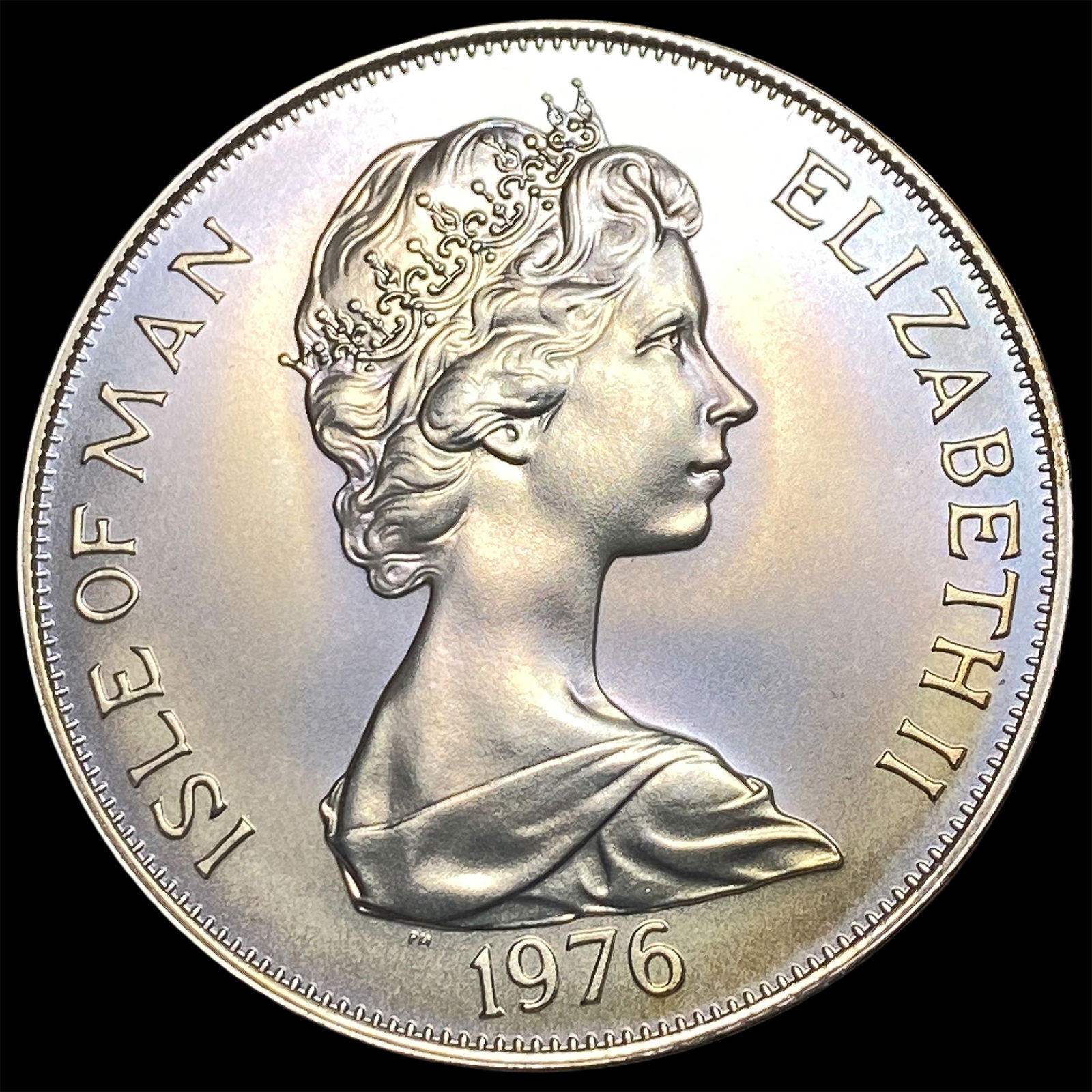 1976 Isle of Man Silver Crown GEM BU: 1976 Isle of Man Silver Crown GEM BU