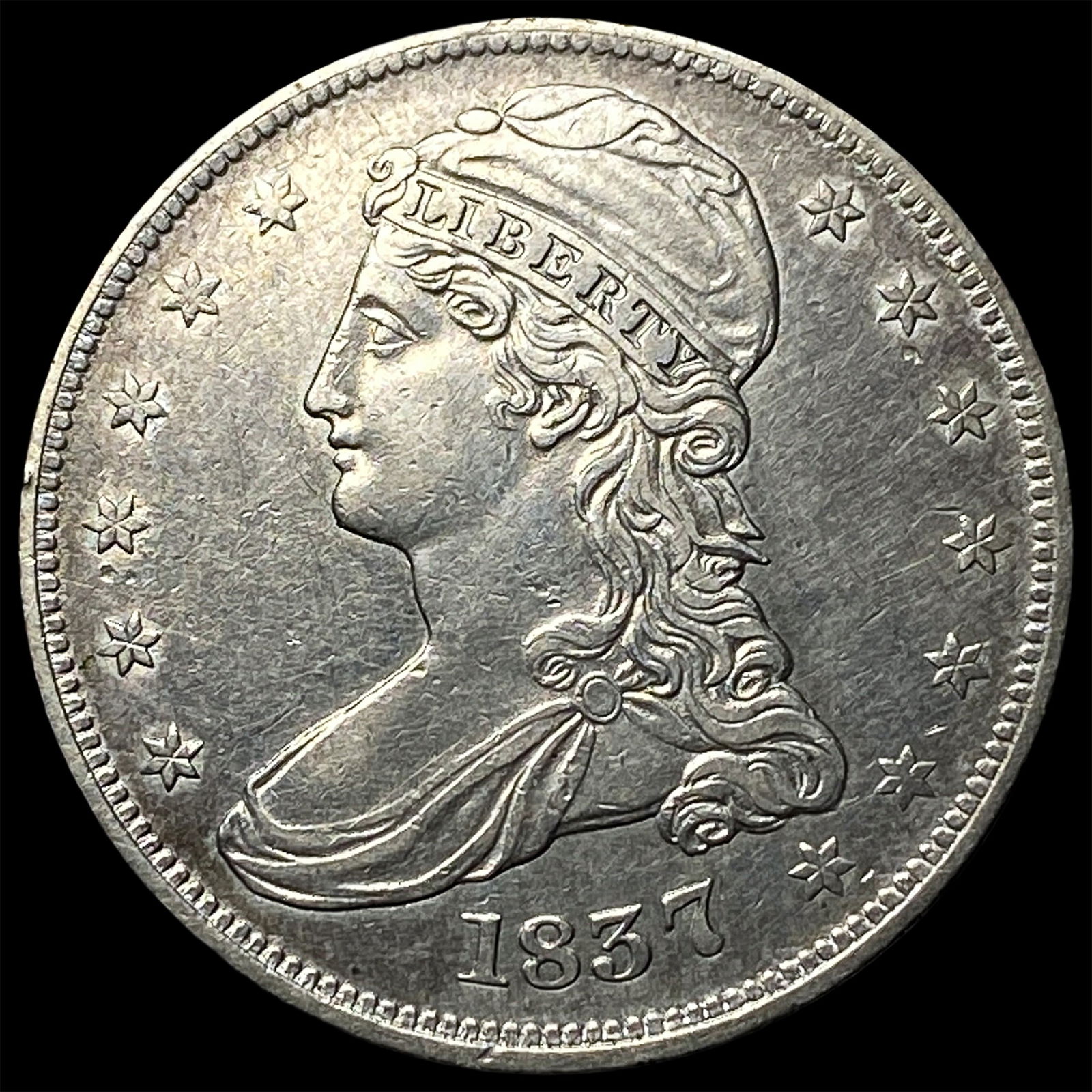 1837 Capped Bust Half Dollar CHOICE AU (1 of 2)