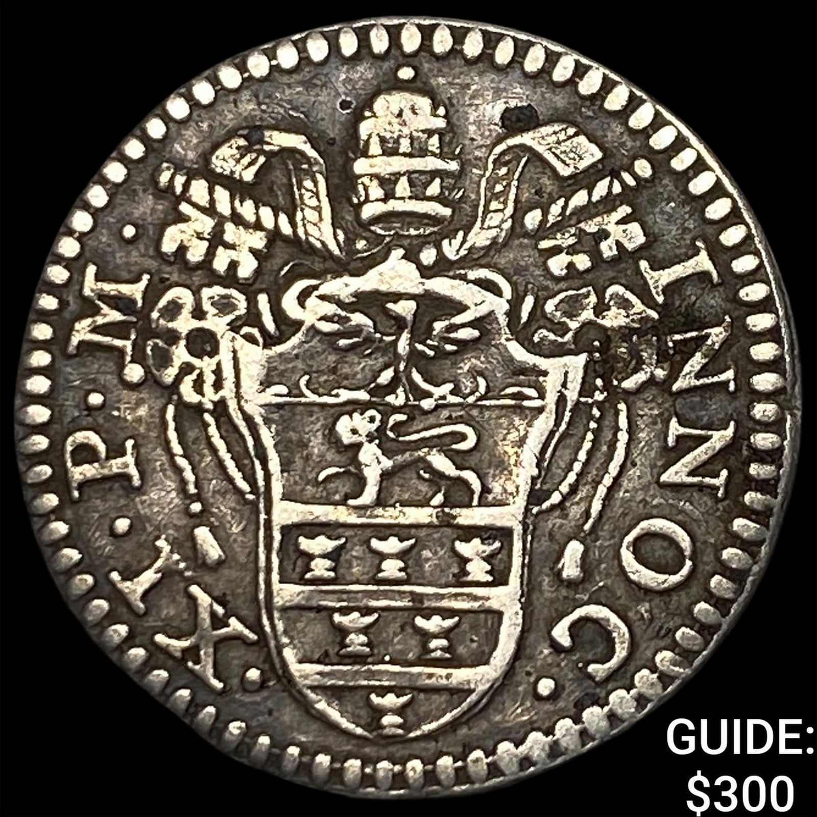1676 Papal States Innocent XI Silver Grosso UNCIRCULATED: 1676 Papal States Innocent XI Silver Grosso UNCIRCULATED