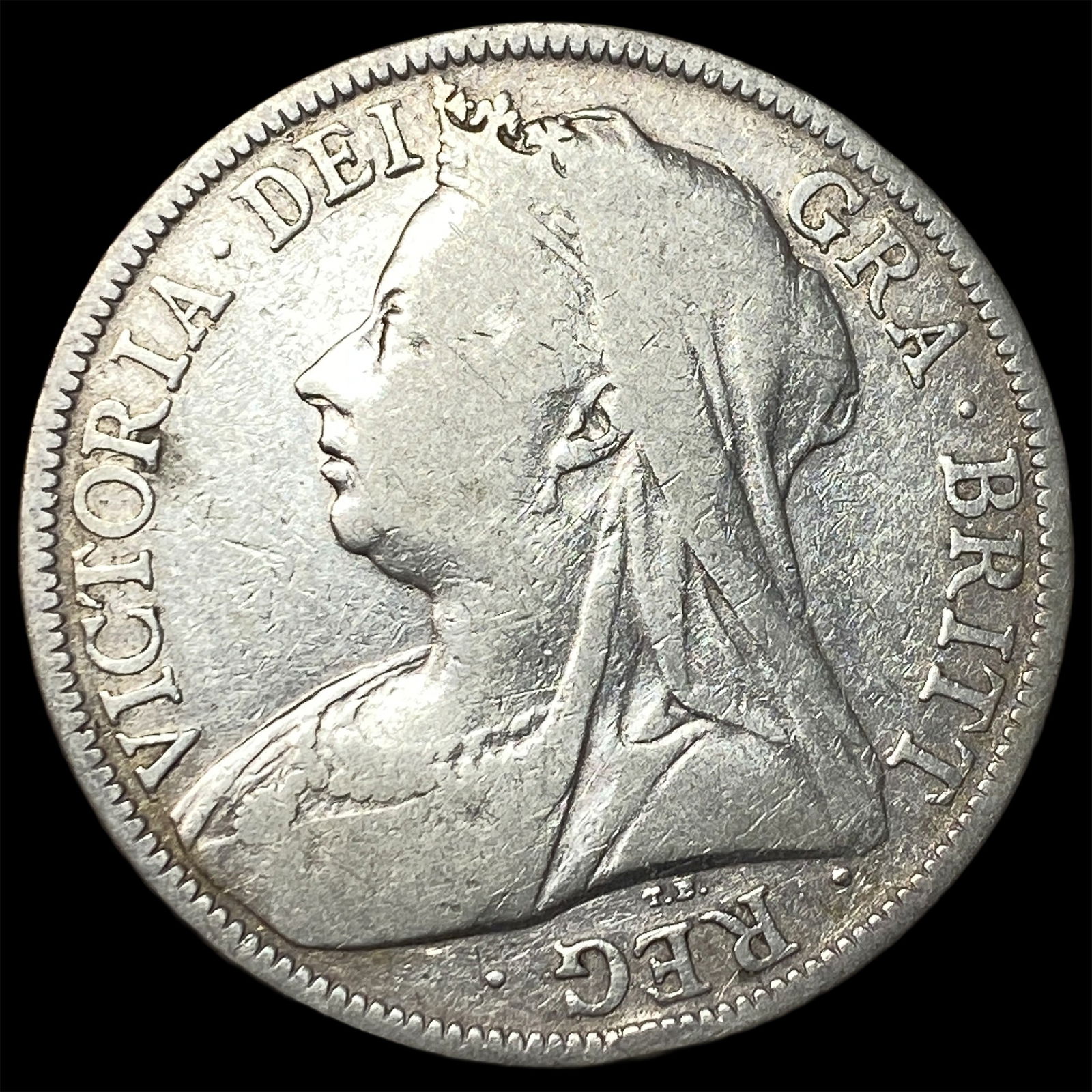1895 Great Britain Silver Half Crown NEARLY UNCIRCULATED: 1895 Great Britain Silver Half Crown NEARLY UNCIRCULATED