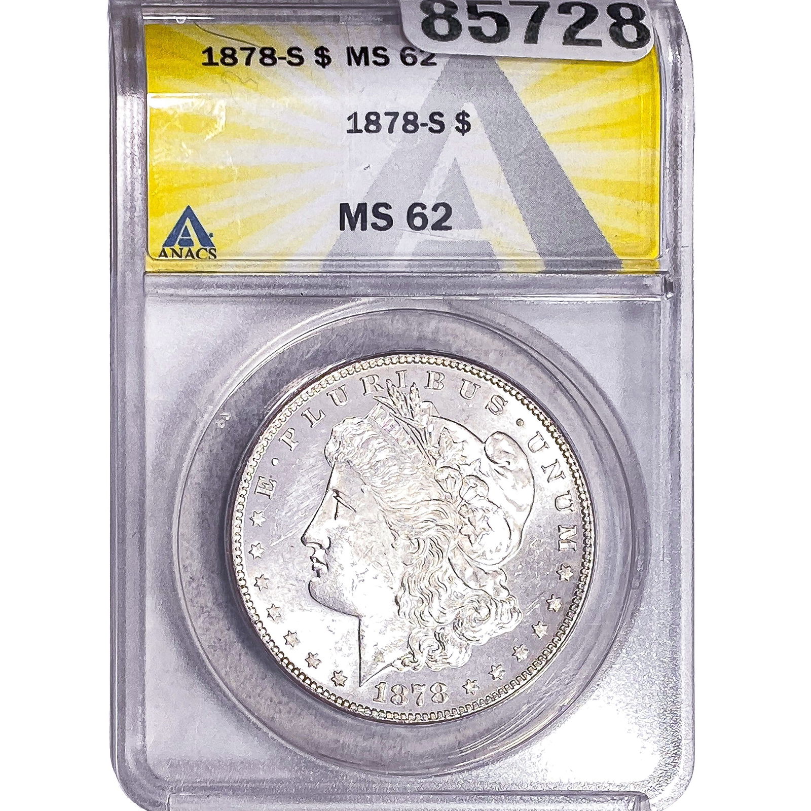 1879-S Morgan Silver Dollar ANACS MS62: 1879-S Morgan Silver Dollar ANACS MS62