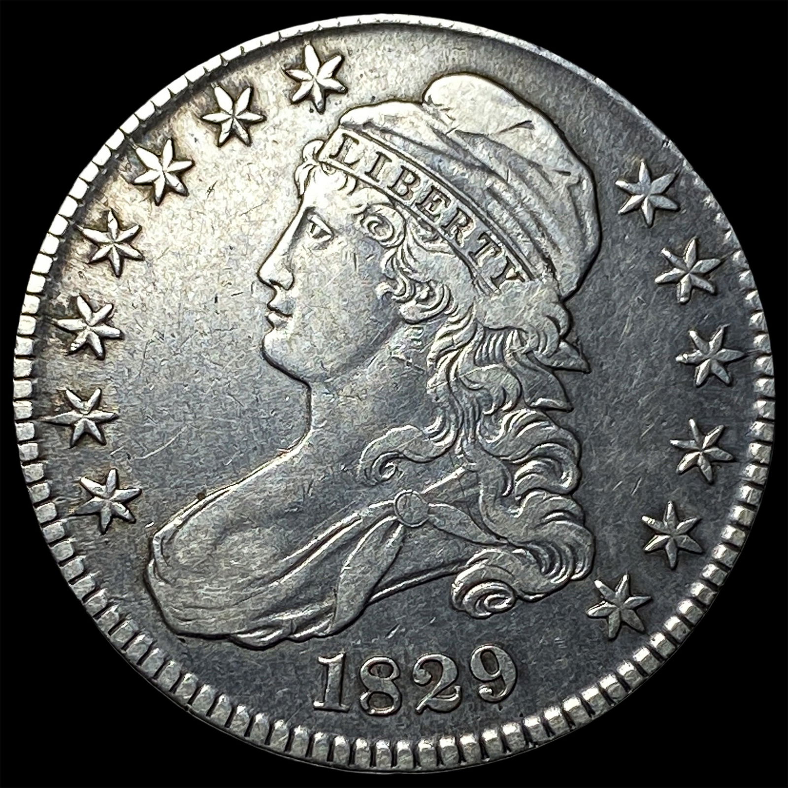 1829 Capped Bust Half Dollar CLOSELY UNCIRCULATED (1 of 2)