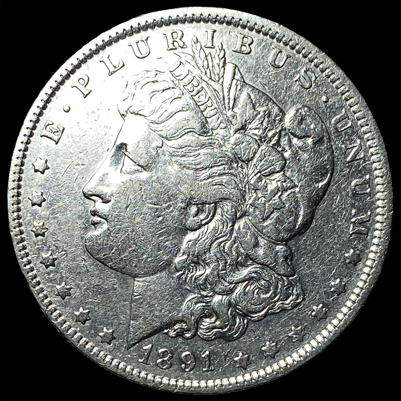 1891-S Silver Morgan Dollar CLOSELY UNCIRCULATED: 1891-S Silver Morgan Dollar CLOSELY UNCIRCULATED