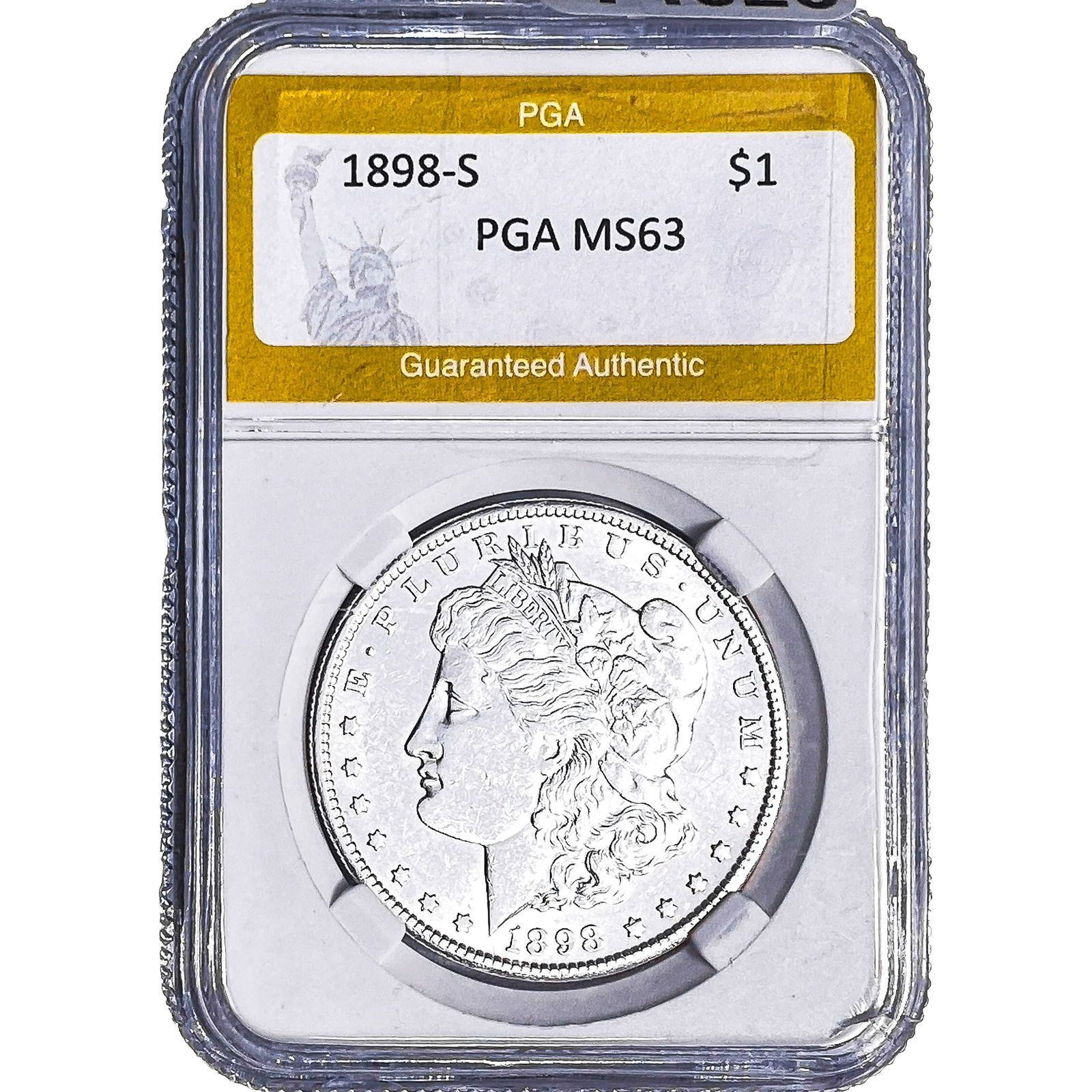 1898-S Morgan Silver Dollar PGA MS63: 1898-S Morgan Silver Dollar PGA MS63