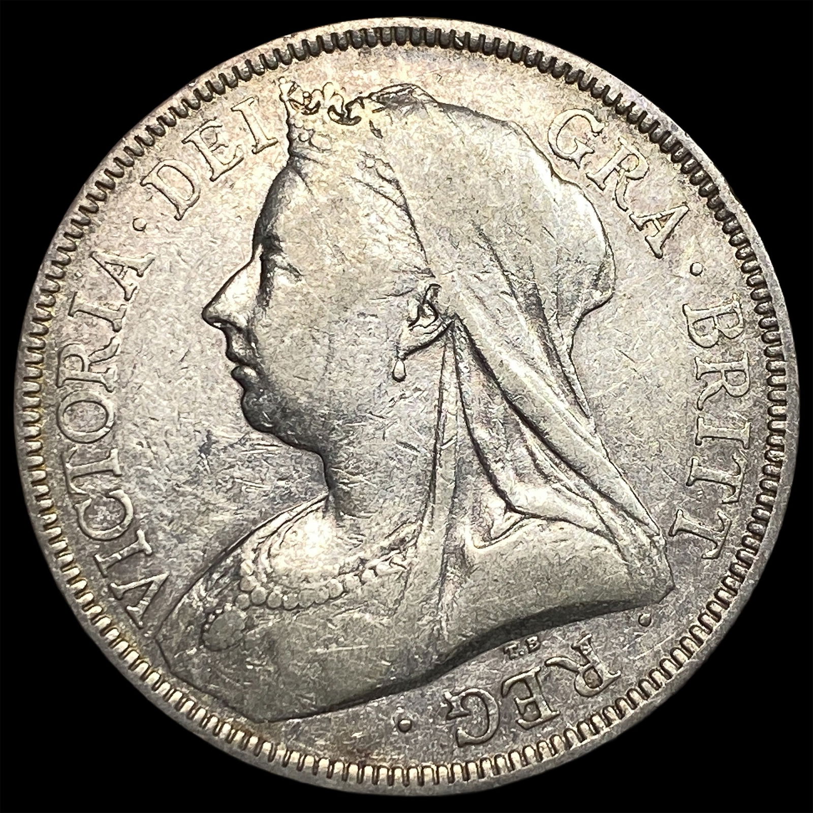 1893 Great Britain Silver Half Crown NEARLY UNCIRCULATED: 1893 Great Britain Silver Half Crown NEARLY UNCIRCULATED