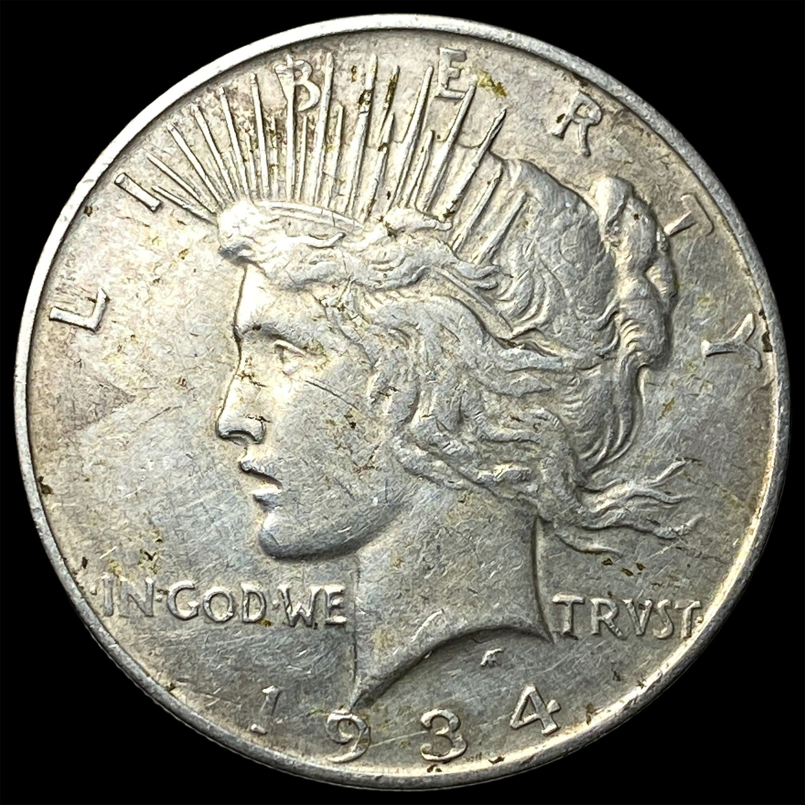 1934-D Silver Peace Dollar NEARLY UNCIRCULATED: 1934-D Silver Peace Dollar NEARLY UNCIRCULATED