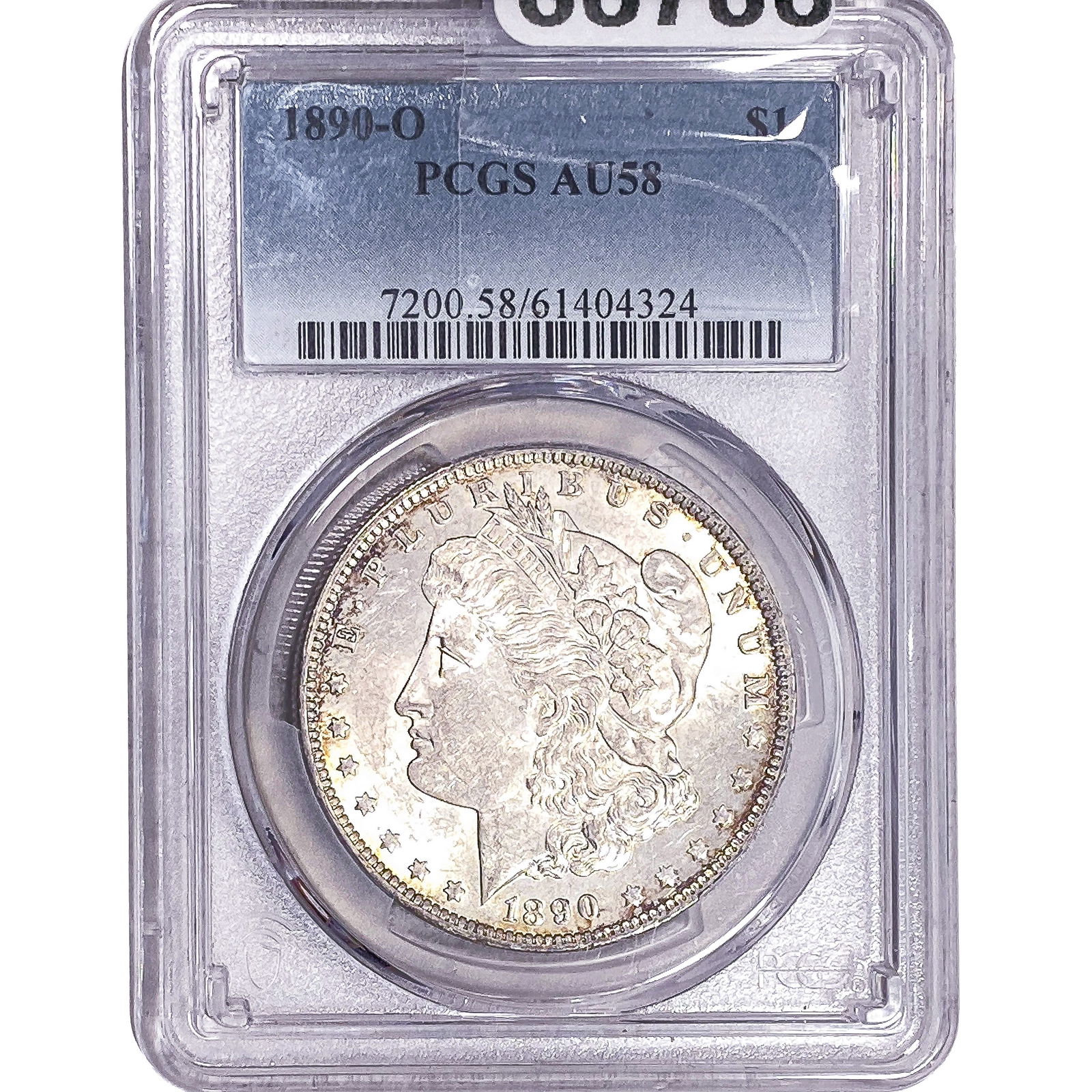 1890-O Morgan Silver Dollar PCGS AU58: 1890-O Morgan Silver Dollar PCGS AU58