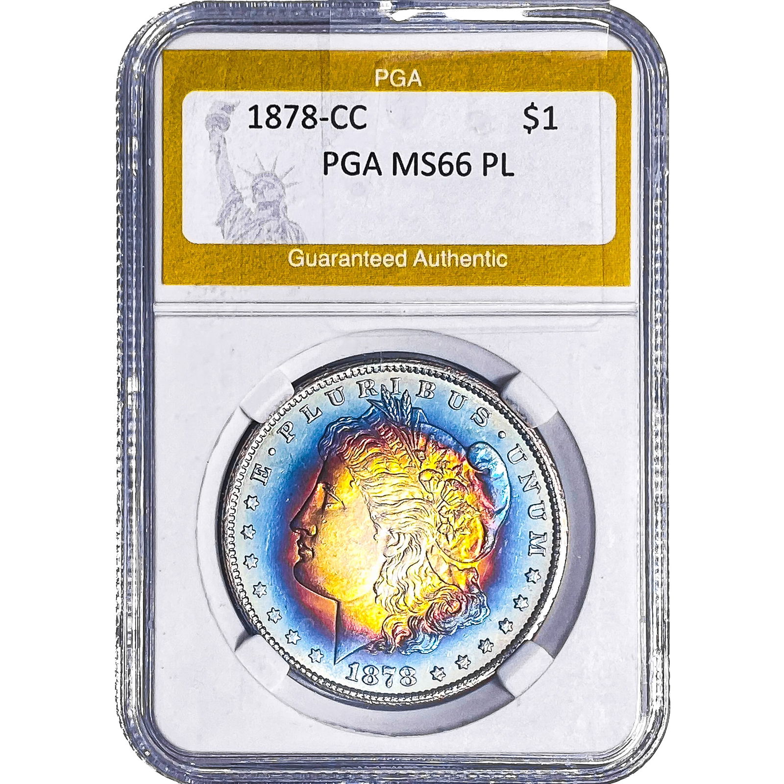 1878-CC Morgan Silver Dollar PGA MS66 PL: 1878-CC Morgan Silver Dollar PGA MS66 PL
