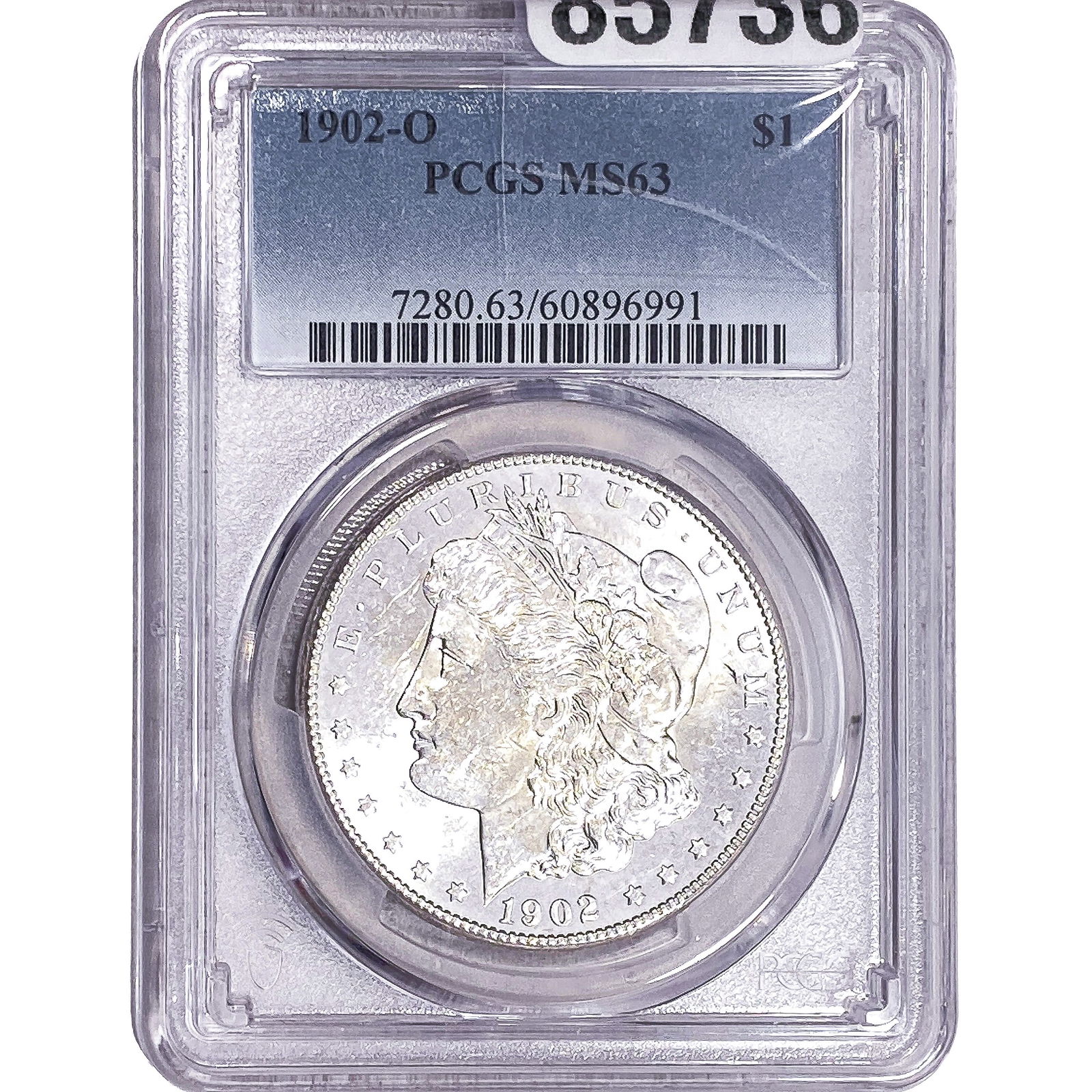 1902-O Morgan Silver Dollar PCGS MS63: 1902-O Morgan Silver Dollar PCGS MS63