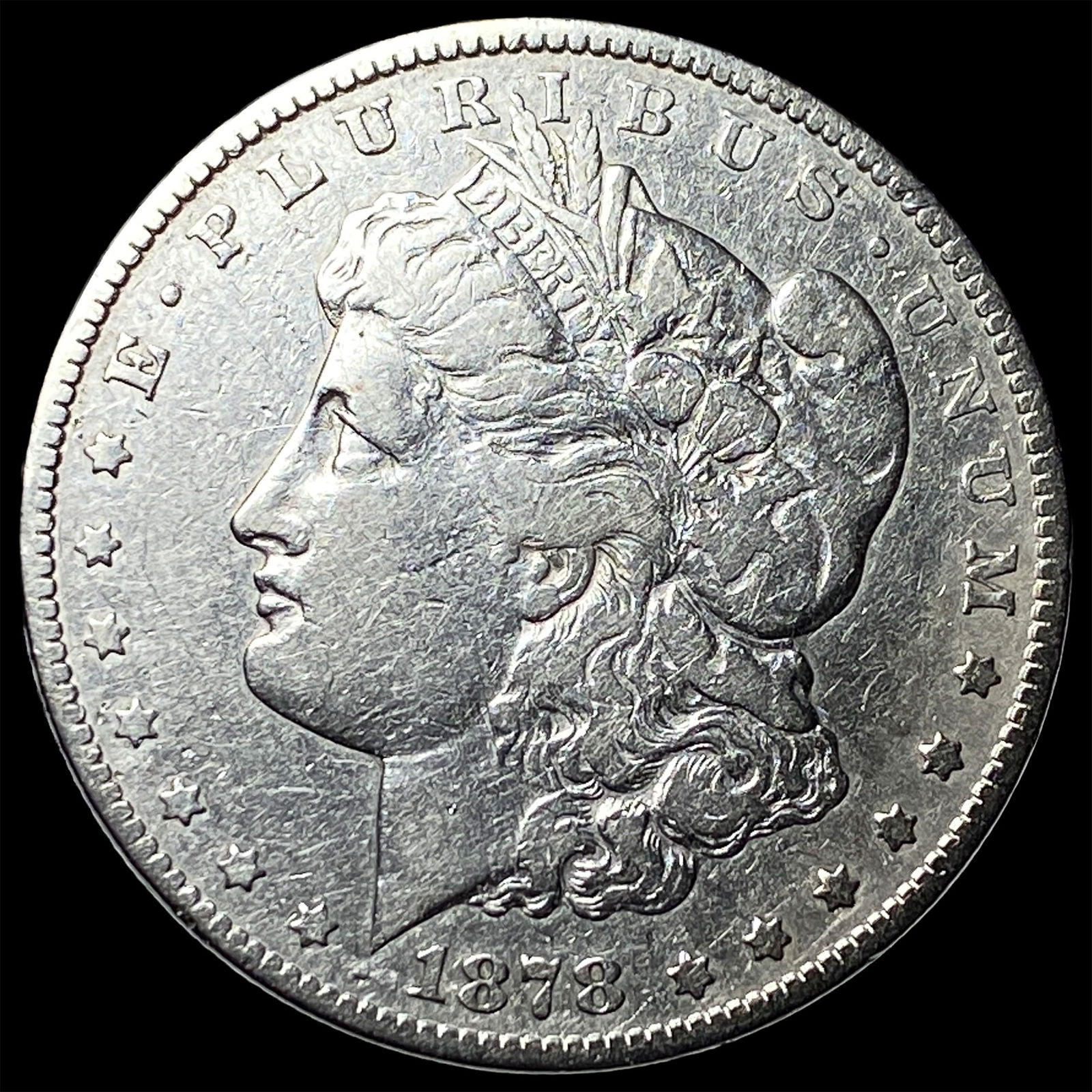 1878-S Silver Morgan Dollar NEARLY UNCIRCULATED: 1878-S Silver Morgan Dollar NEARLY UNCIRCULATED