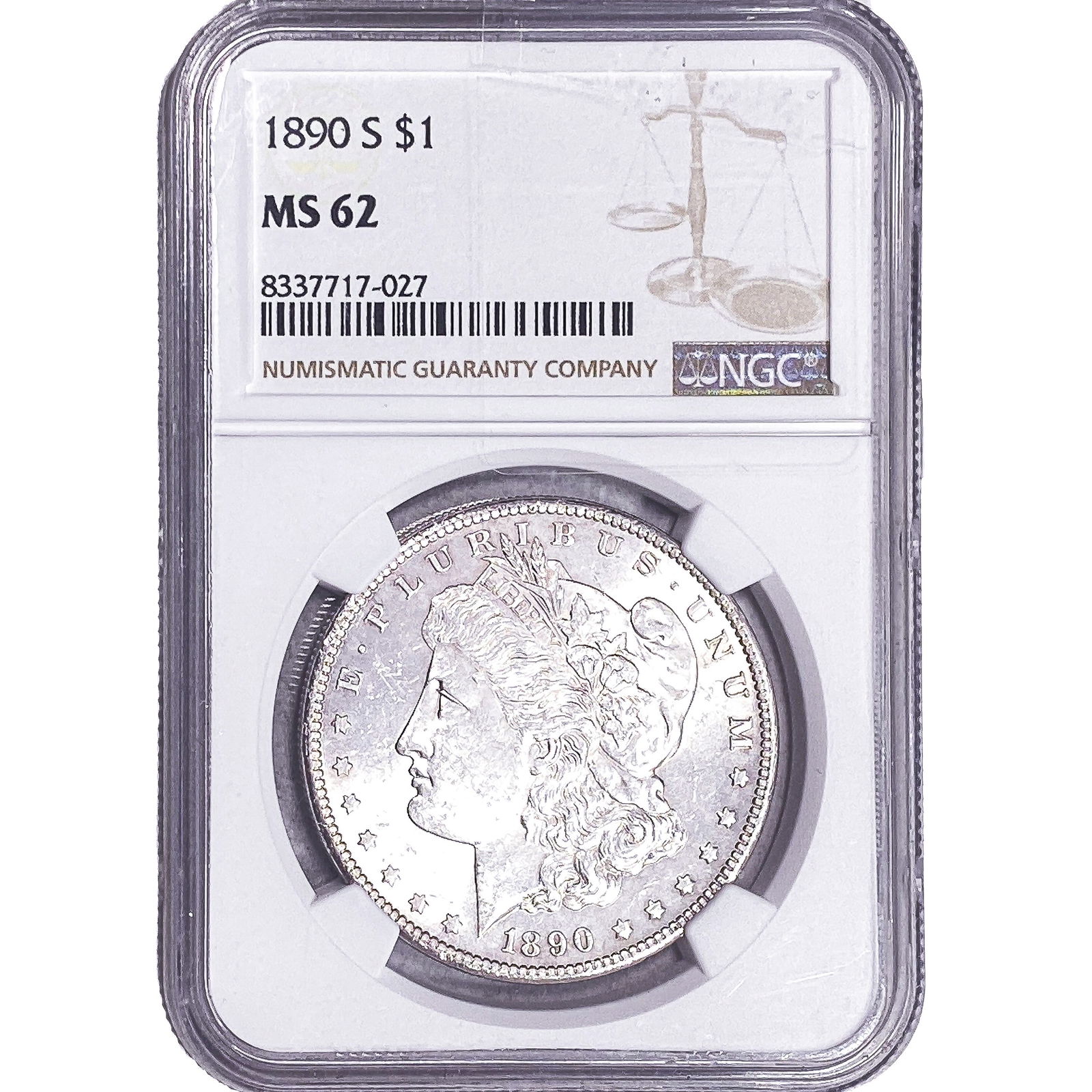 1890-S Morgan Silver Dollar NGC MS62 (1 of 2)