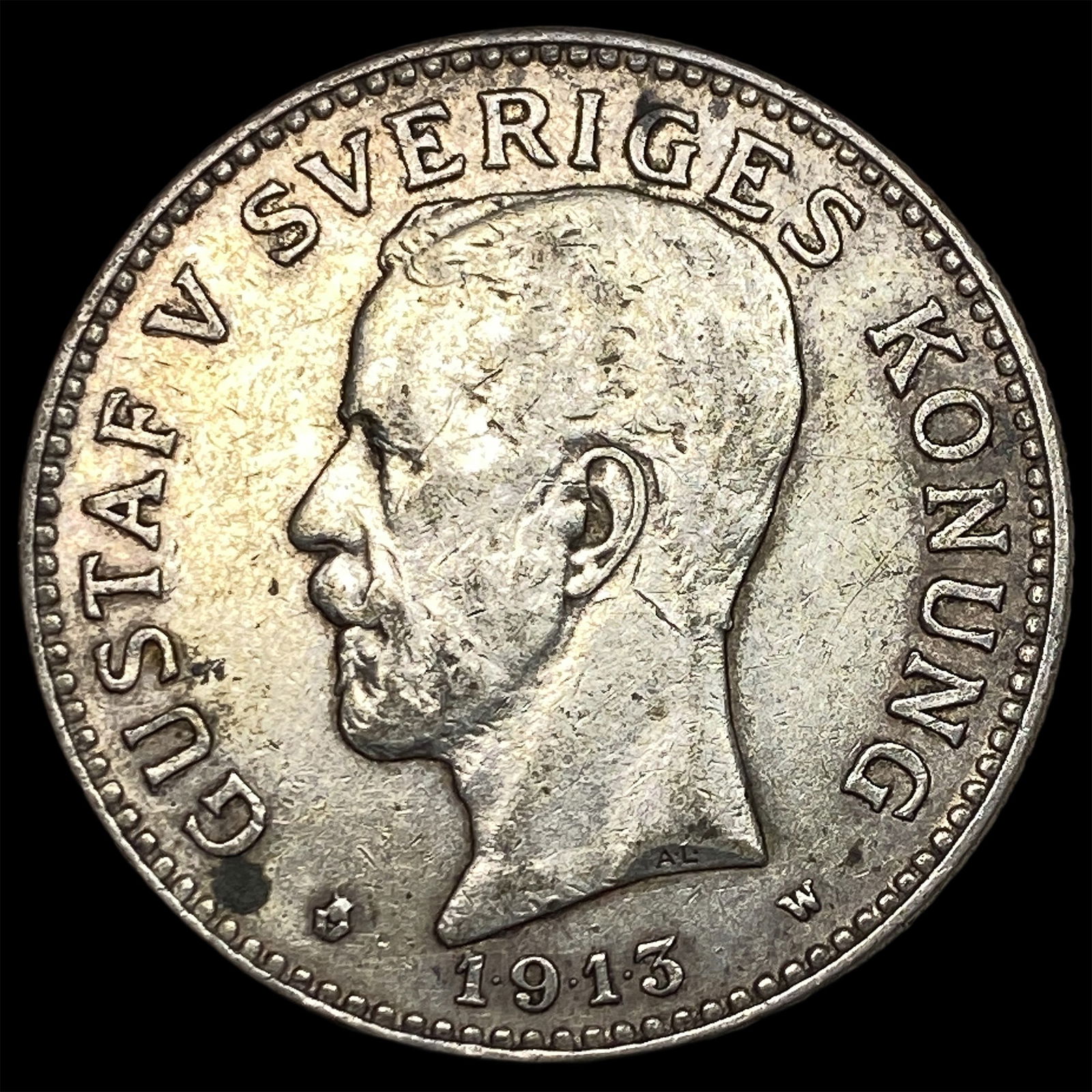 1915 Sweden Silver 2 Kronor NEARLY UNCIRCULATED: 1915 Sweden Silver 2 Kronor NEARLY UNCIRCULATED