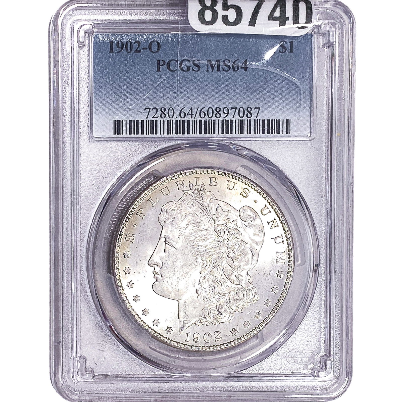 1902-O Morgan Silver Dollar PCGS MS64: 1902-O Morgan Silver Dollar PCGS MS64