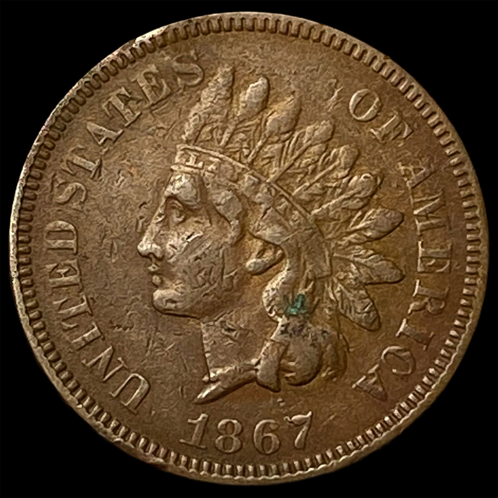 1867 Indian Head Cent NEARLY UNCIRCULATED (1 of 2)