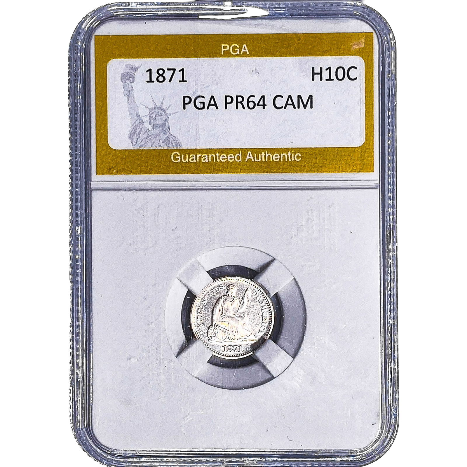 1871 Seated Liberty Half Dime PGA PR64 CAM: 1871 Seated Liberty Half Dime PGA PR64 CAM