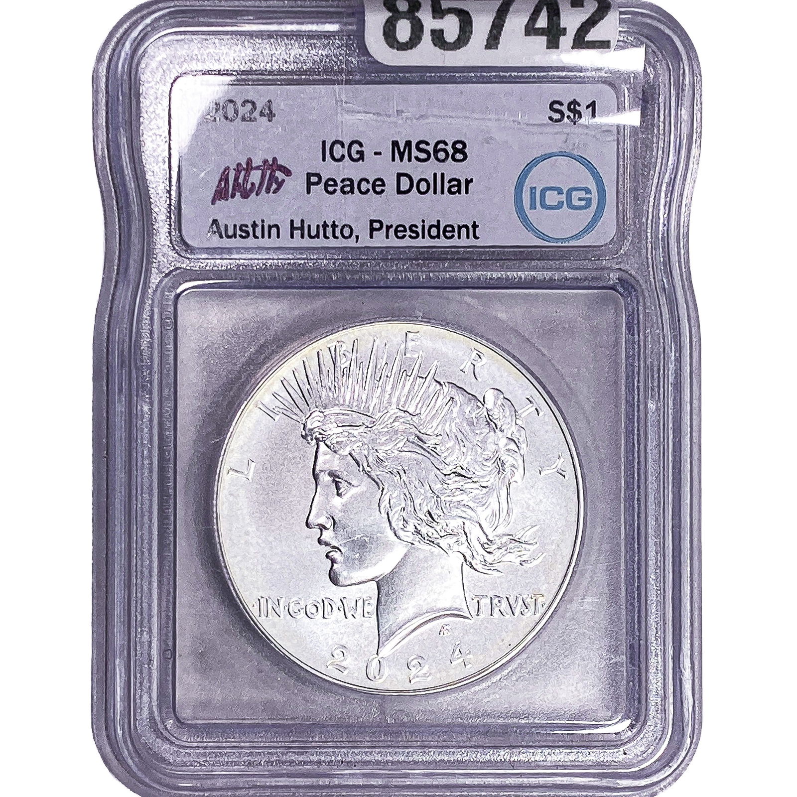 2024 Silver Peace Dollar ICG MS68: 2024 Silver Peace Dollar ICG MS68