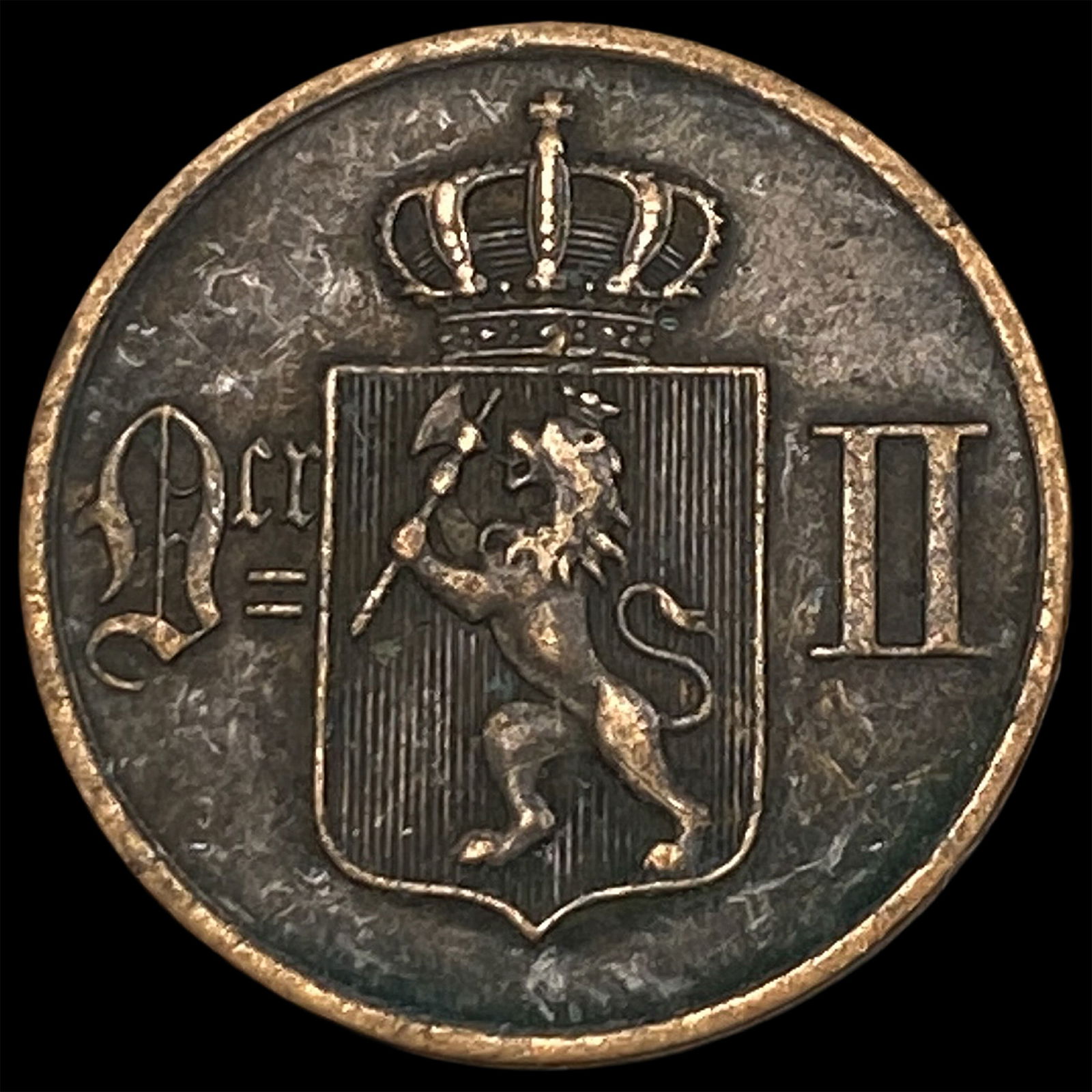 1884 Norway Copper 1 Ore NEARLY UNCIRCULATED: 1884 Norway Copper 1 Ore NEARLY UNCIRCULATED