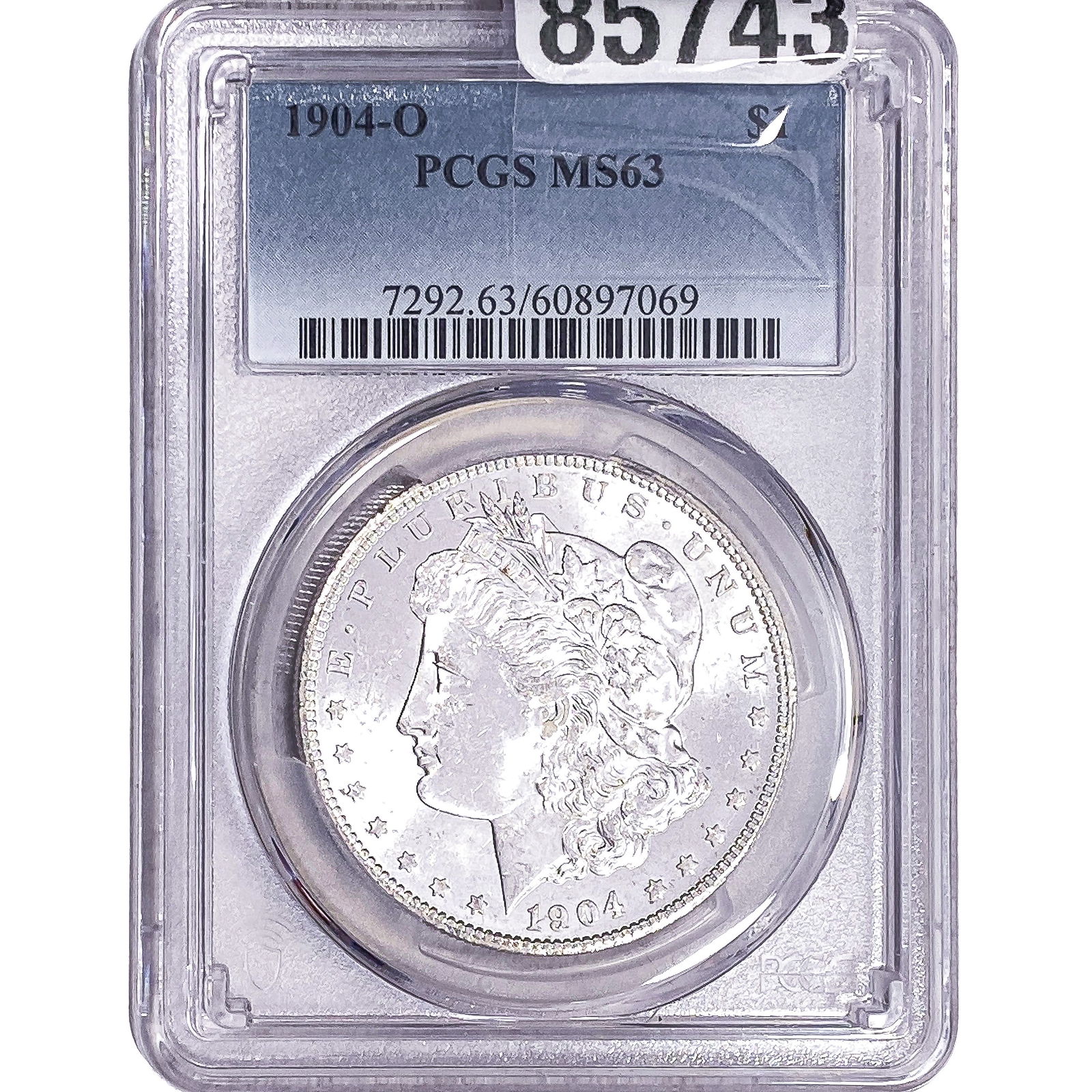 1904-O Morgan Silver Dollar PCGS MS63: 1904-O Morgan Silver Dollar PCGS MS63