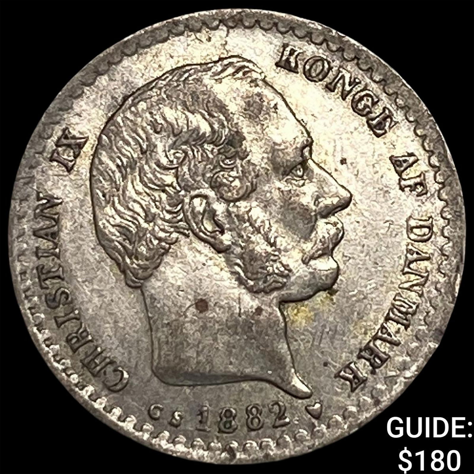 1882 Denmark Silver 10 Ore CLOSELY UNCIRCULATED: 1882 Denmark Silver 10 Ore CLOSELY UNCIRCULATED