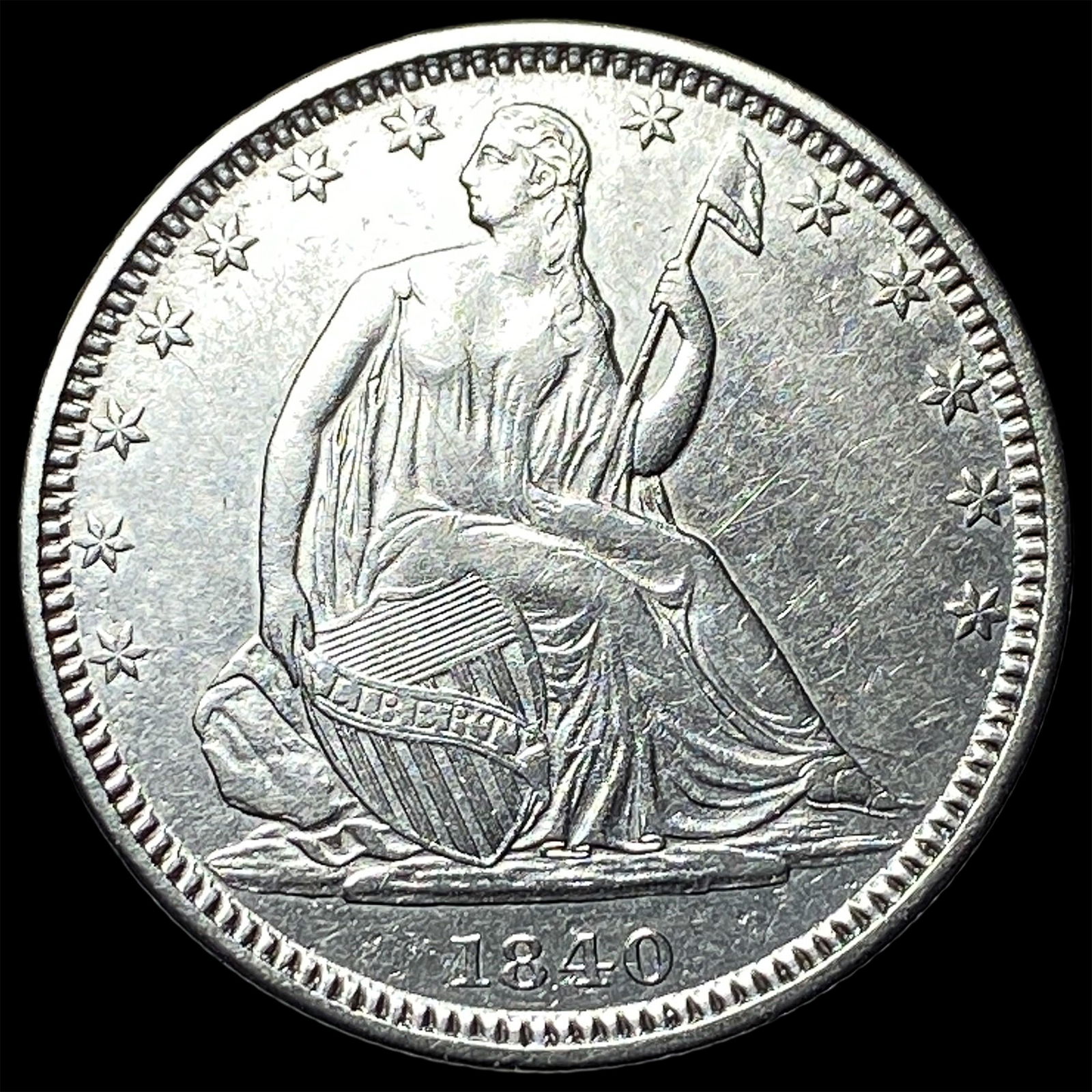 1840-O Silver Half Dollar CHOICE AU: 1840-O Silver Half Dollar CHOICE AU