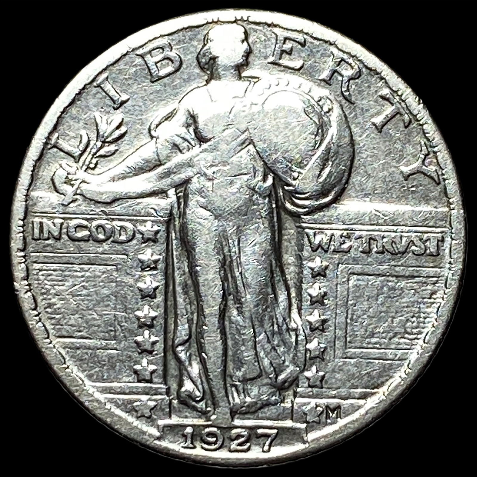 1927-M Standing Liberty Silver Quarter CLOSELY UNCIRCULATED: 1927-M Standing Liberty Silver Quarter CLOSELY UNCIRCULATED