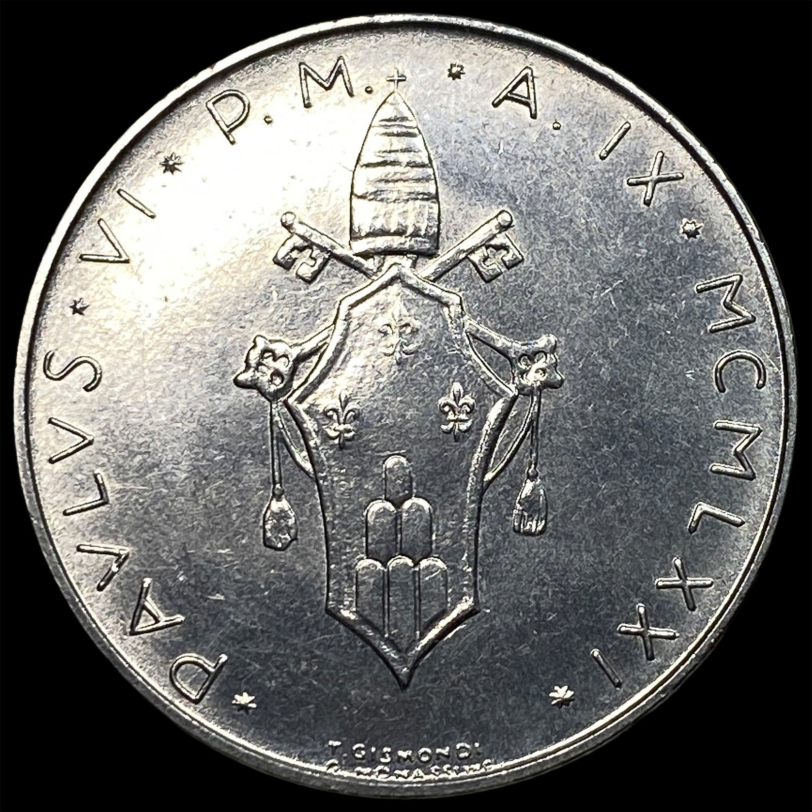 1971 Papal States Paul VI Nickel 100 Lire UNCIRCULATED: 1971 Papal States Paul VI Nickel 100 Lire UNCIRCULATED