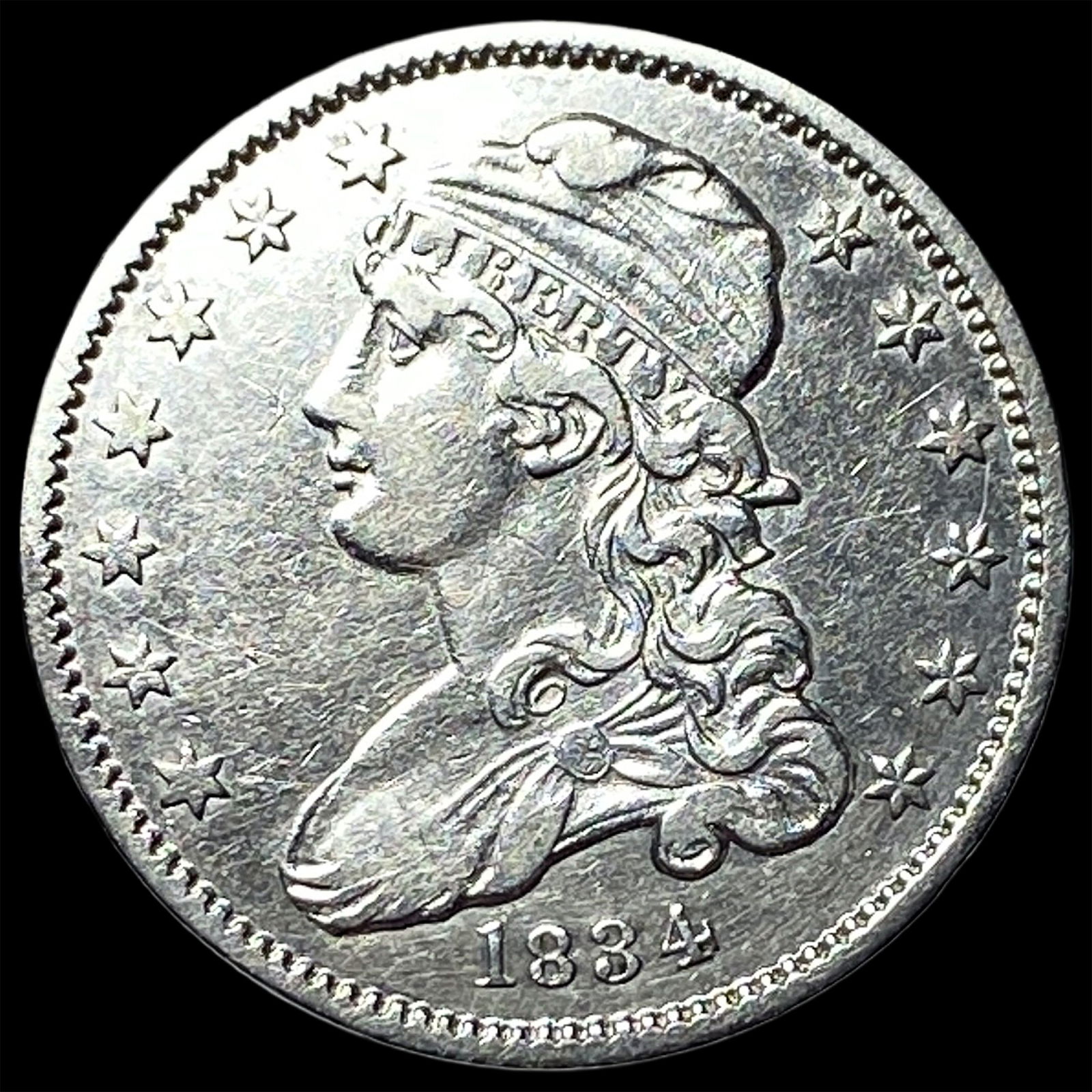 1834 Capped Bust Quarter CHOICE AU (1 of 2)