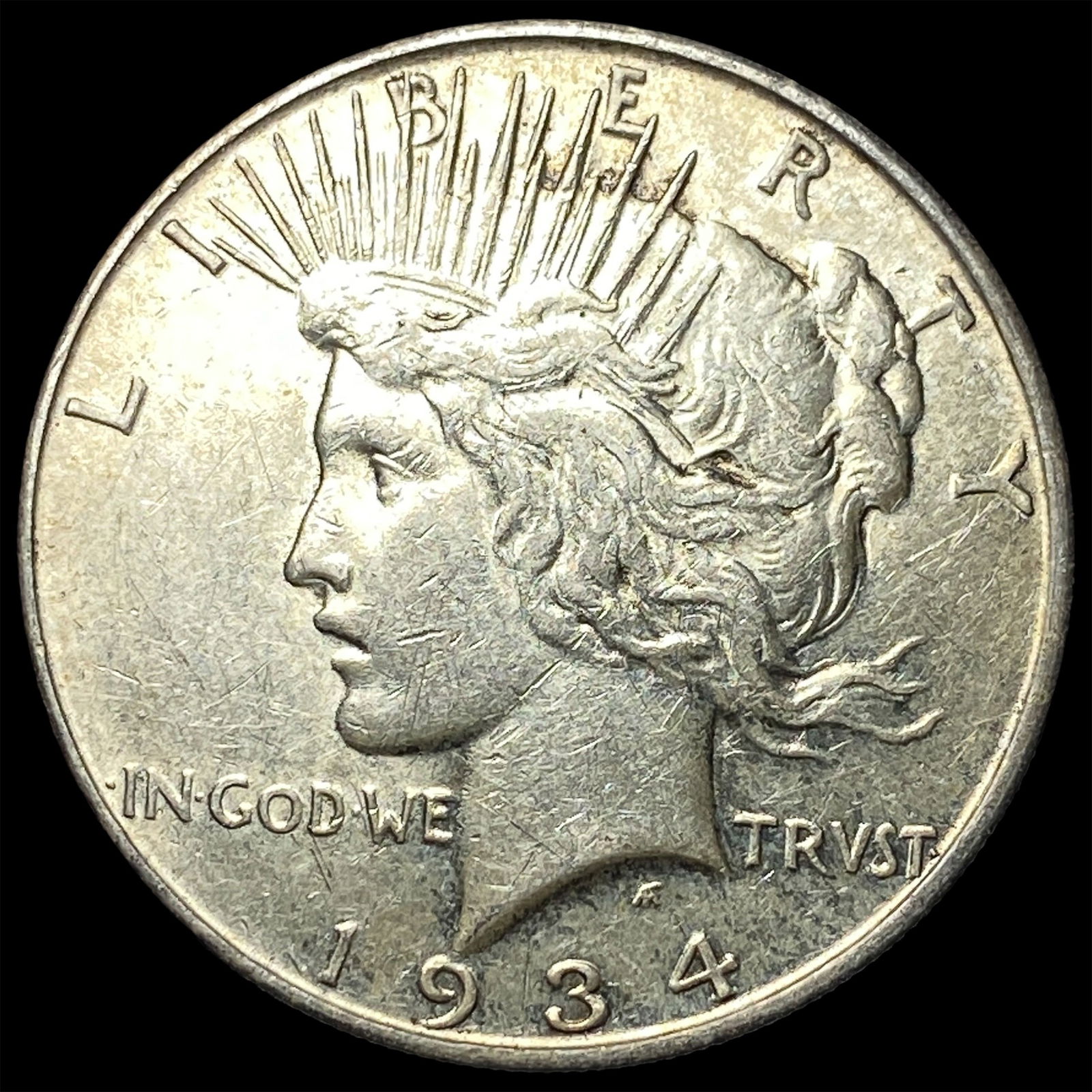 1934 Silver Peace Dollar NEARLY UNCIRCULATED (1 of 2)