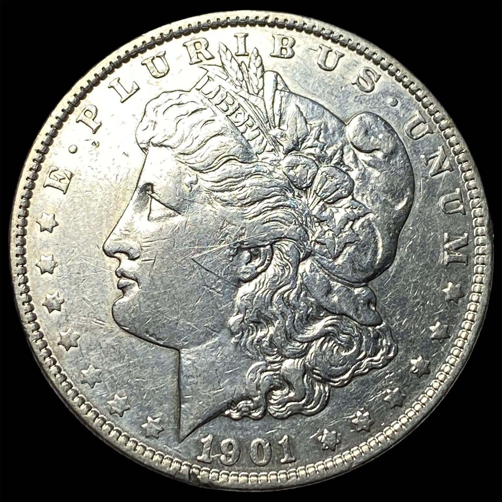 1901 Morgan Silver Dollar NEARLY UNCIRCULATED: 1901 Morgan Silver Dollar NEARLY UNCIRCULATED
