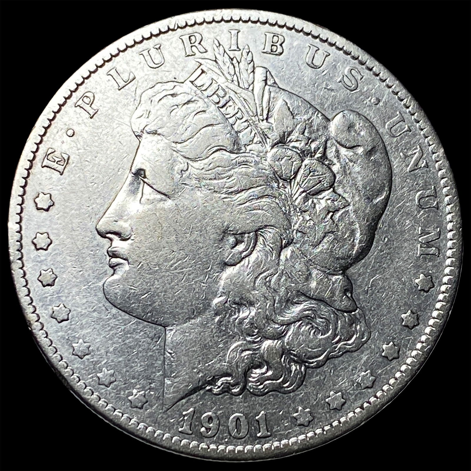 1901 Morgan Silver Dollar NEARLY UNCIRCULATED: 1901 Morgan Silver Dollar NEARLY UNCIRCULATED