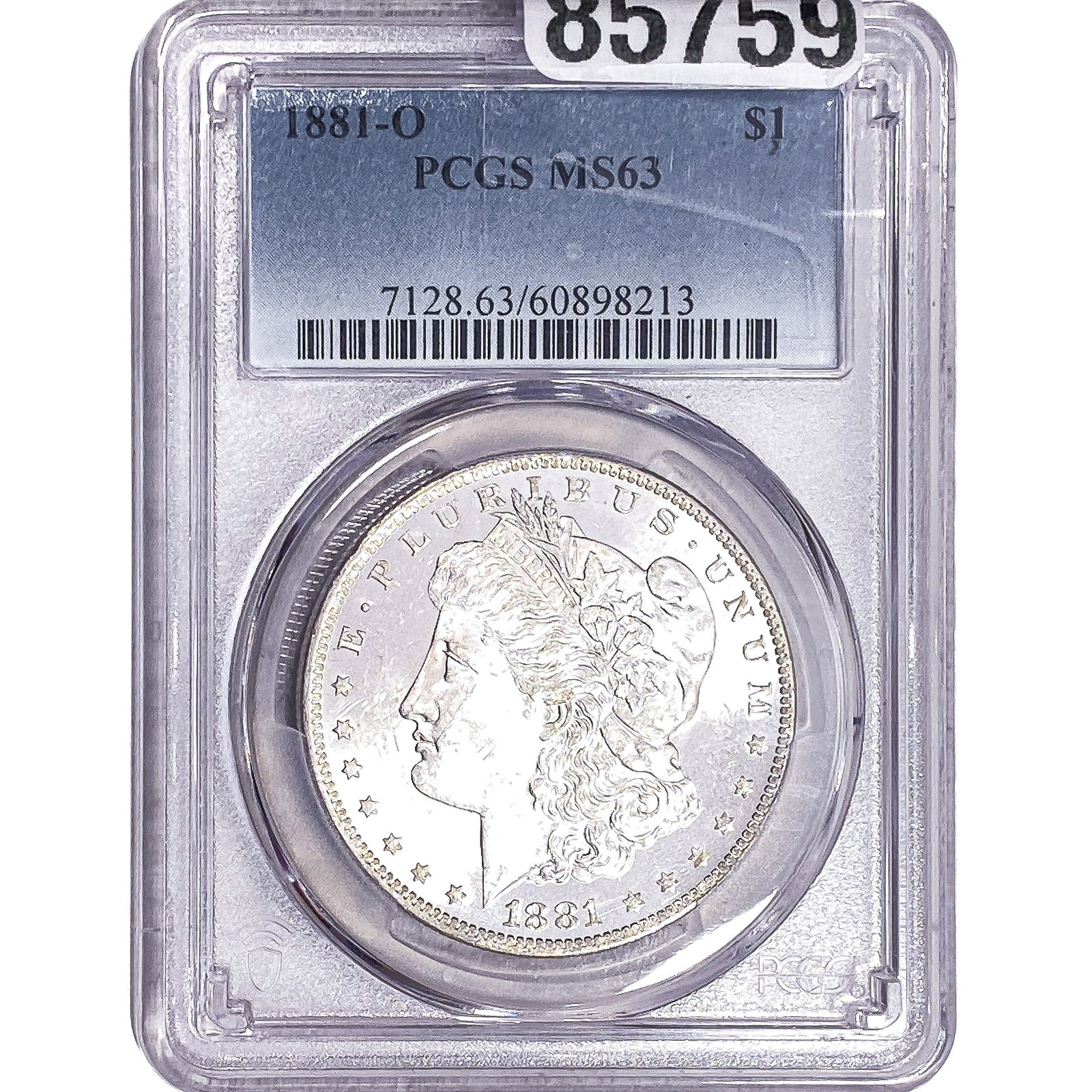 1881-O Morgan Silver Dollar PCGS MS63: 1881-O Morgan Silver Dollar PCGS MS63