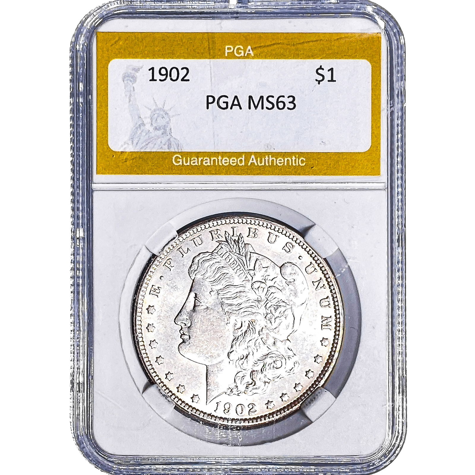 1902 Morgan Silver Dollar PGA MS63: 1902 Morgan Silver Dollar PGA MS63