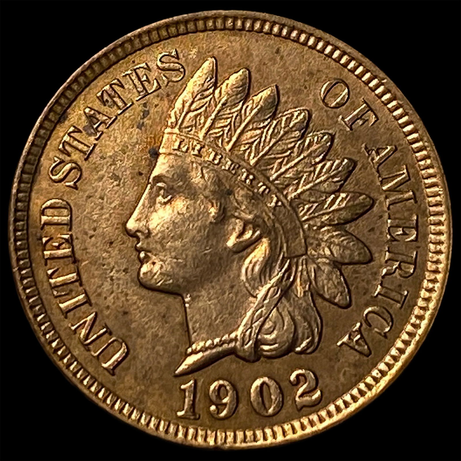 1902 Indian Head Cent LIGHTLY CIRCULATED: 1902 Indian Head Cent LIGHTLY CIRCULATED