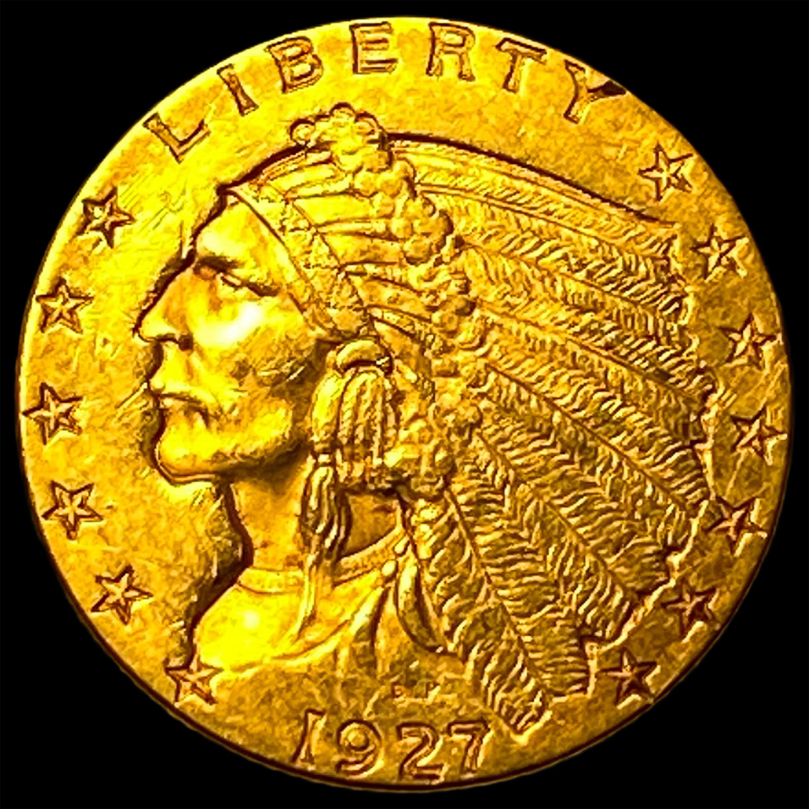1927 Indian Head Gold $2.50 Quarter Eagle UNCIRCULATED: 1927 Indian Head Gold $2.50 Quarter Eagle UNCIRCULATED