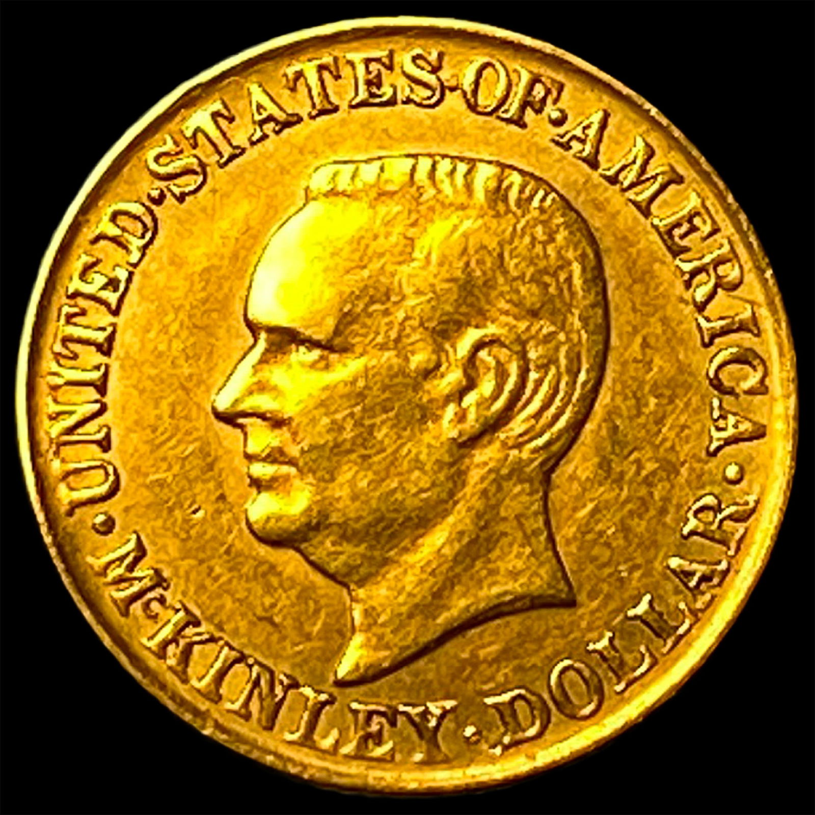 1917 Gold McKinley Dollar Commemorative CHOICE AU: 1917 Gold McKinley Dollar Commemorative CHOICE AU