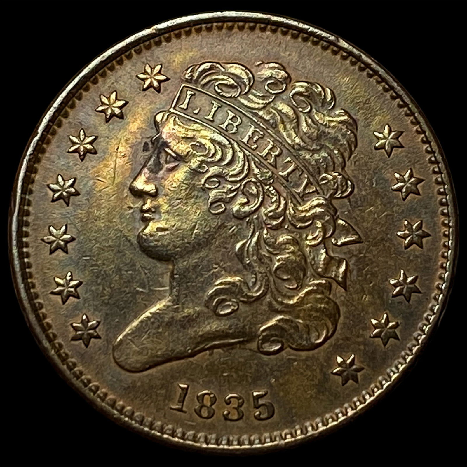 1835 Copper Half Cent UNCIRCULATED: 1835 Copper Half Cent UNCIRCULATED